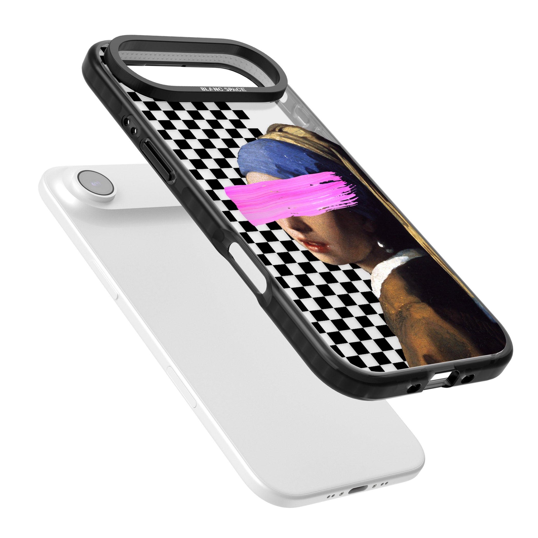 Abstract Pearl Girl iPhone 17 Air Impact Black Phone Case Colours