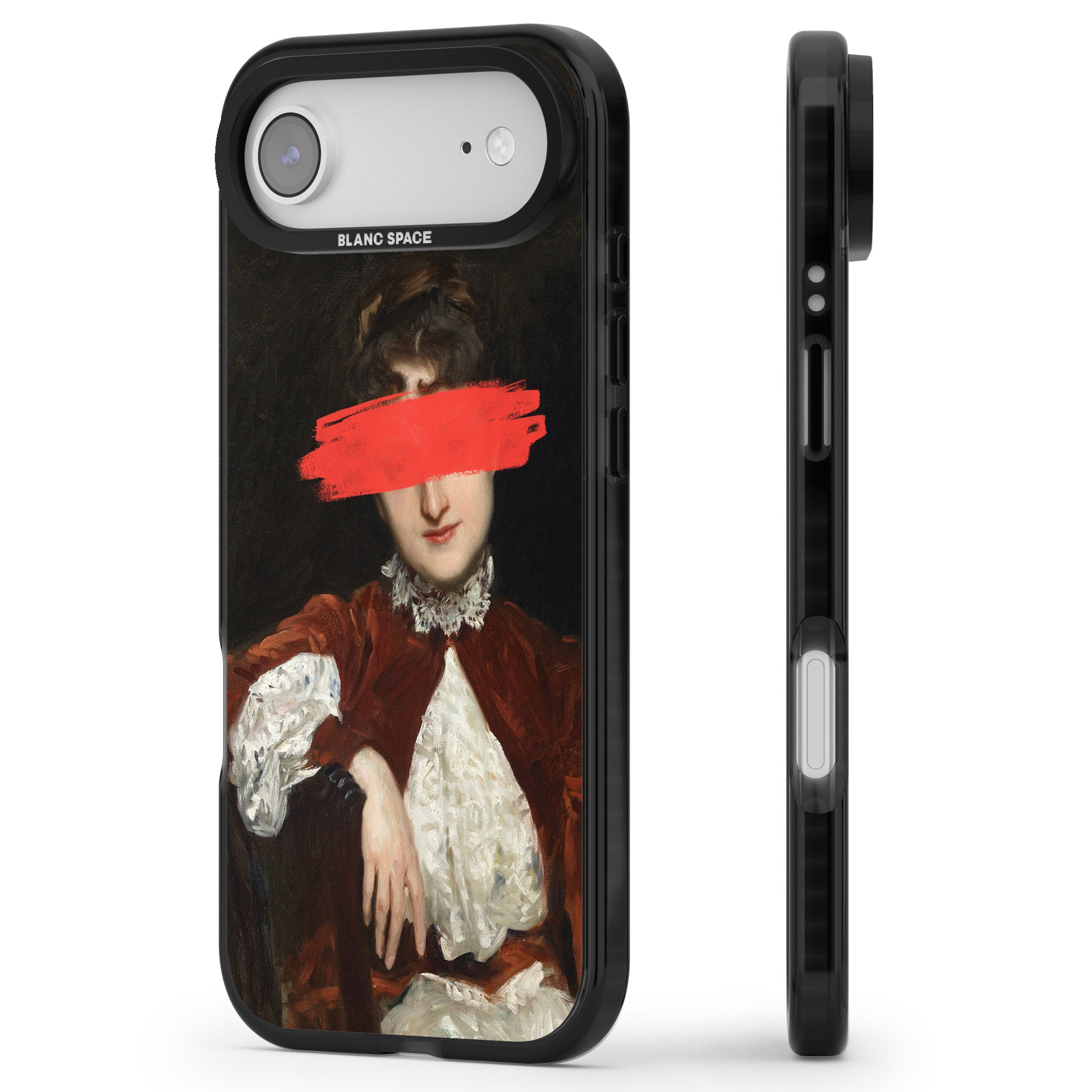 Paint Stroke iPhone 17 Air Impact Black Phone Case Side Profile