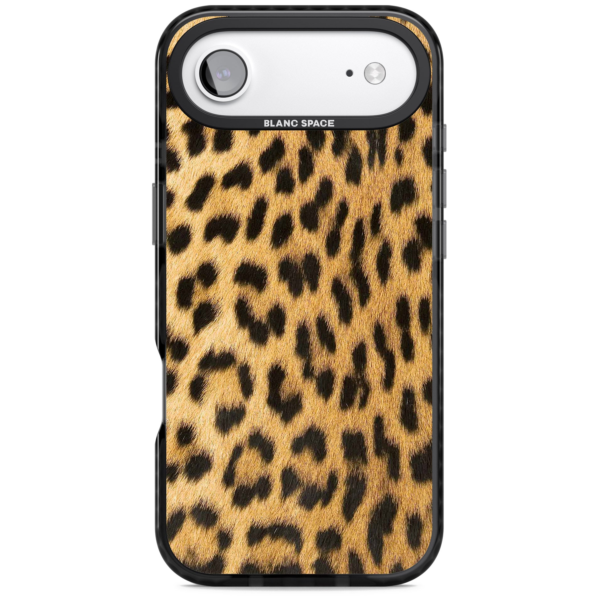Designer Fashion Gold Leopard Print iPhone 17 Air Impact Black Phone Case