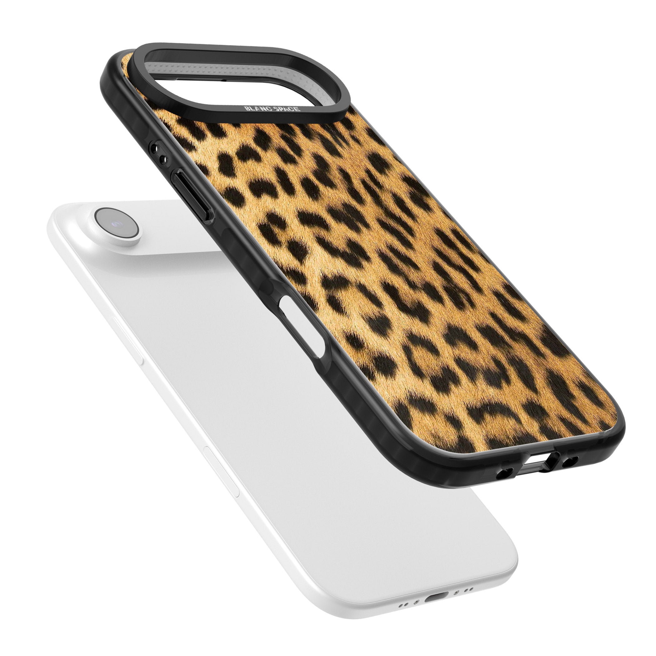Designer Fashion Gold Leopard Print iPhone 17 Air Impact Black Phone Case Colours
