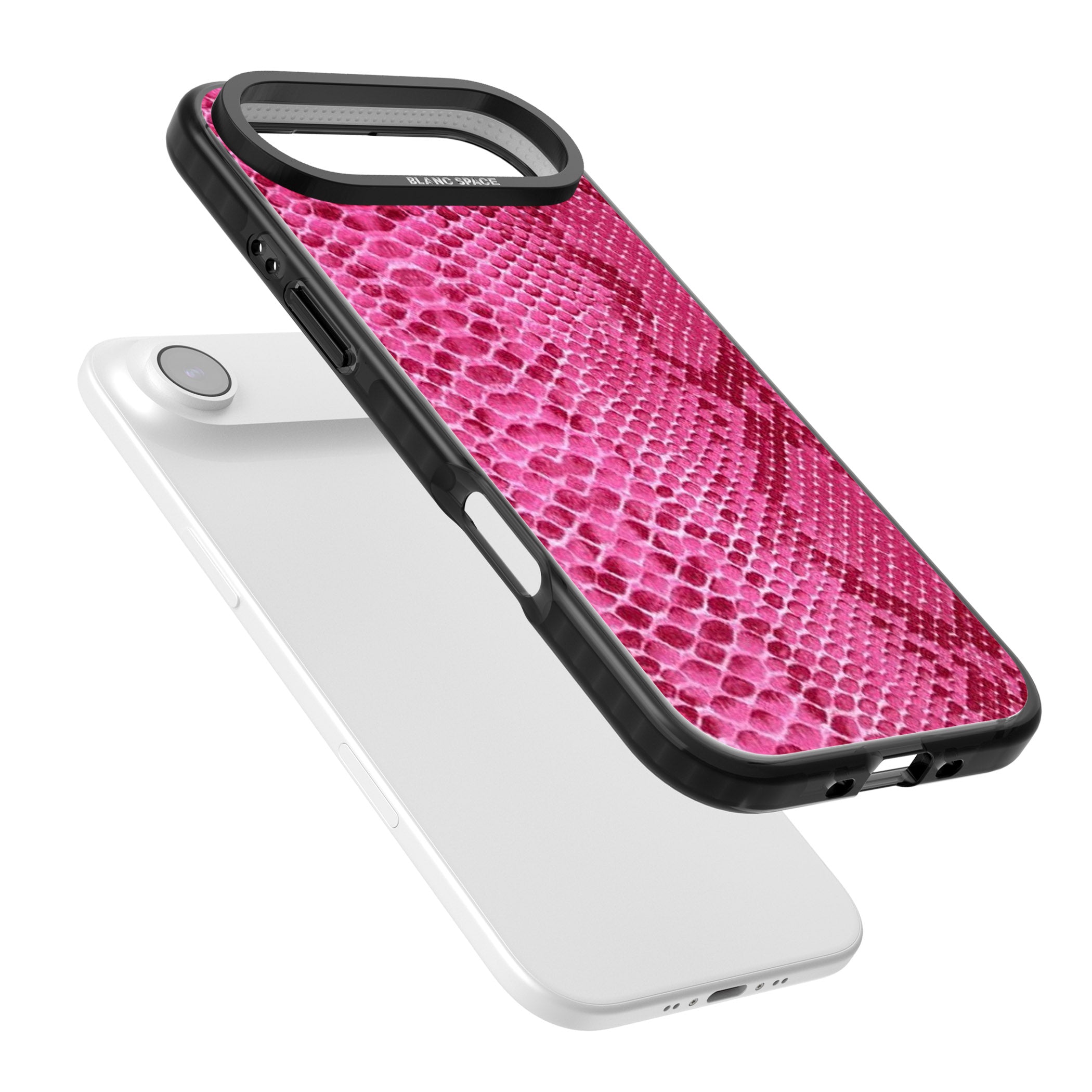 Pink Snakeskin iPhone 17 Air Impact Black Phone Case Colours