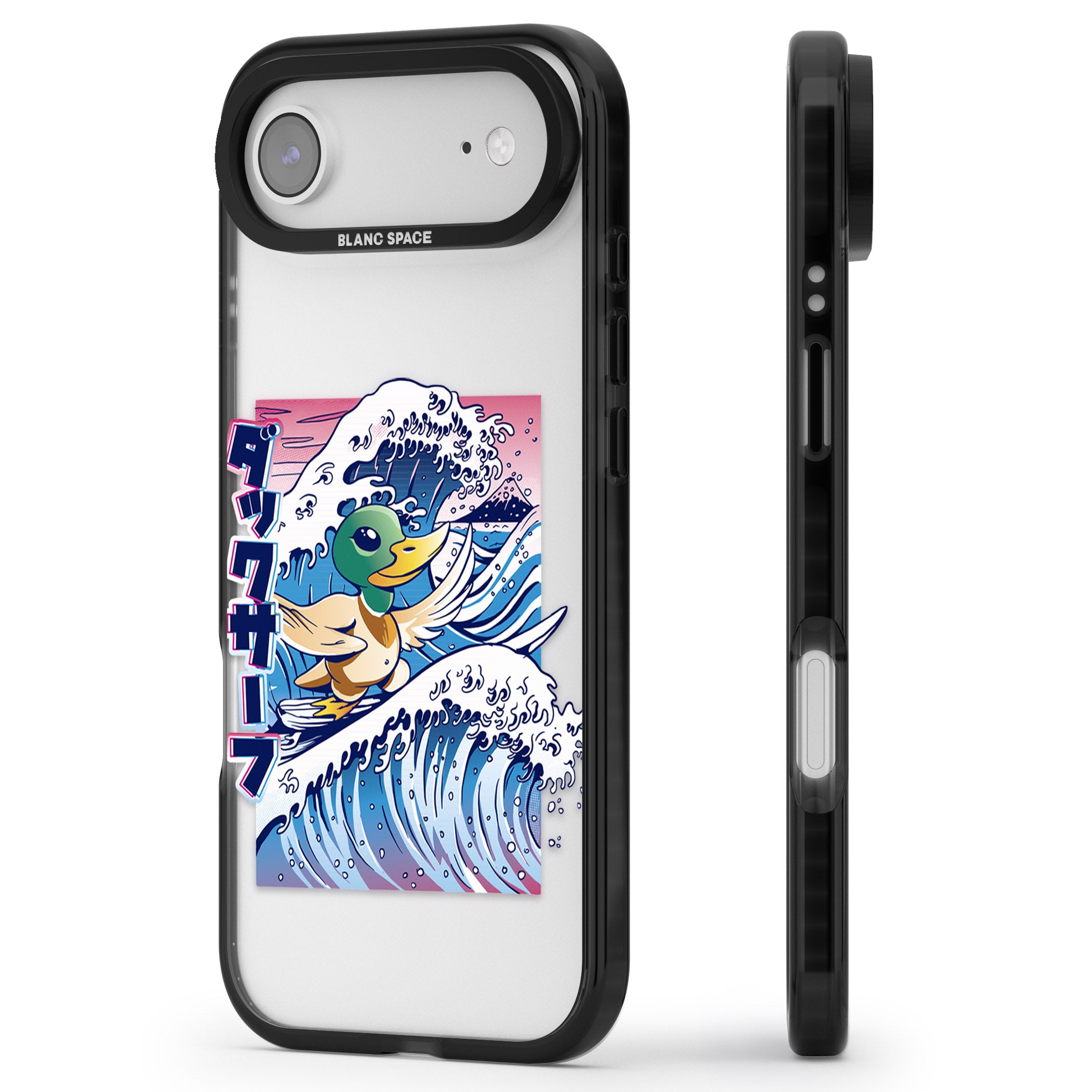 Duck Surf iPhone 17 Air Impact Black Phone Case Side Profile