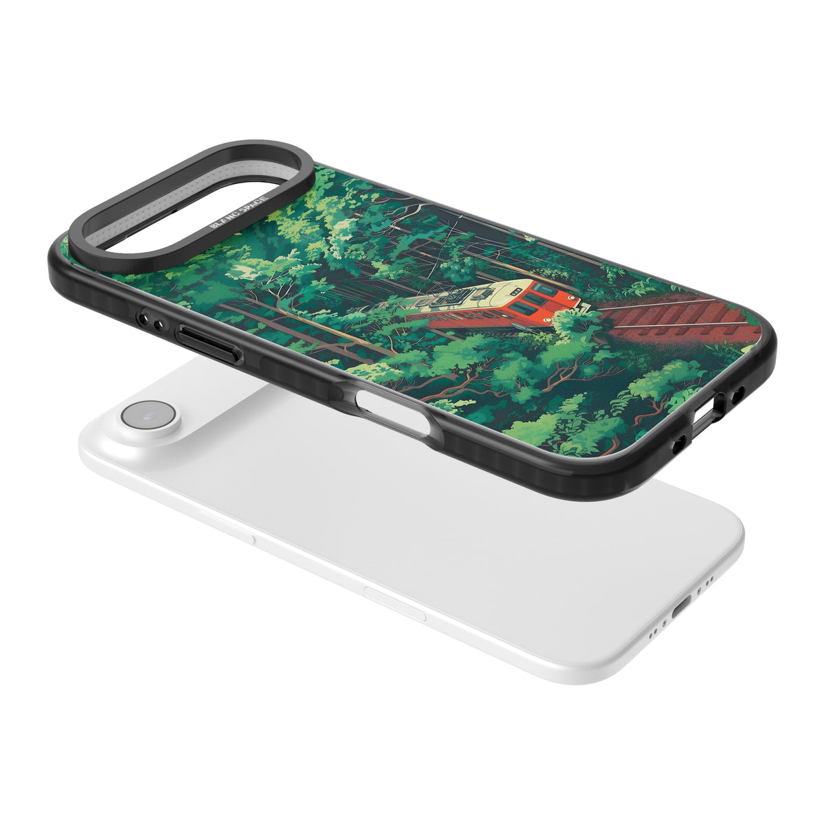 Railway In Toyama iPhone Air Impact Black Phone Case angled