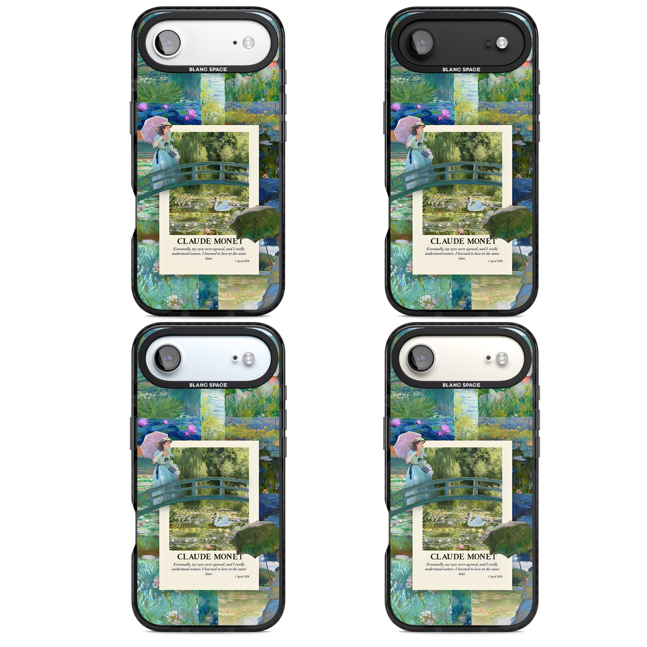 Monet Gardens iPhone 17 Air Impact Black Phone Case APT Impact Protection