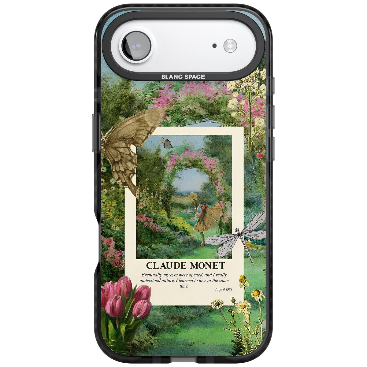 Monet Fairy Garden iPhone Air Impact Black Phone Case front