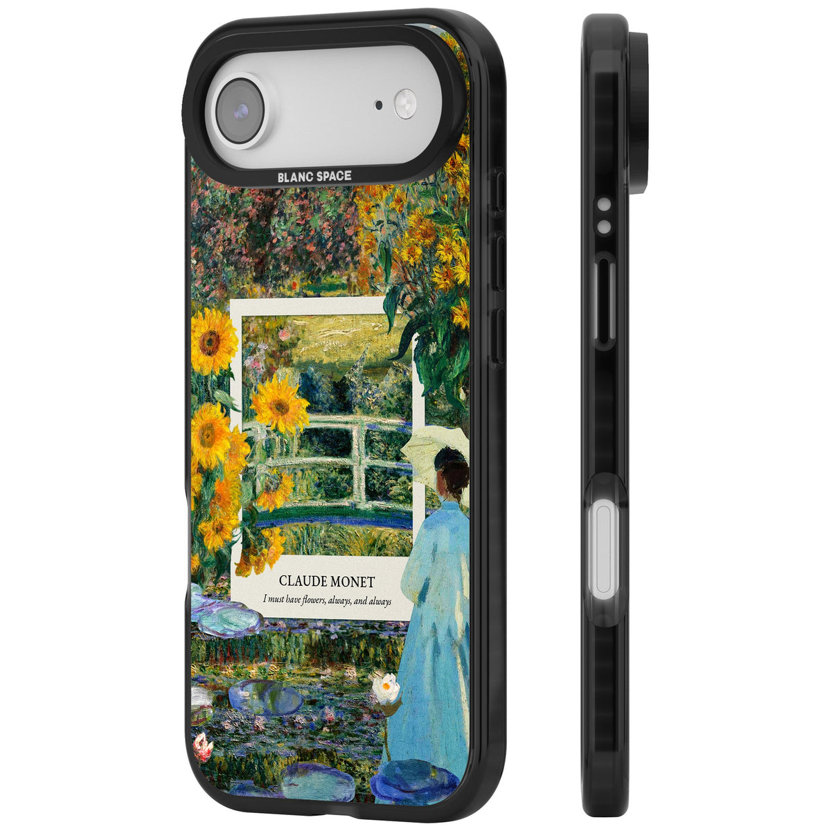 Monet Garden Bridge iPhone Air Impact Black Phone Case side