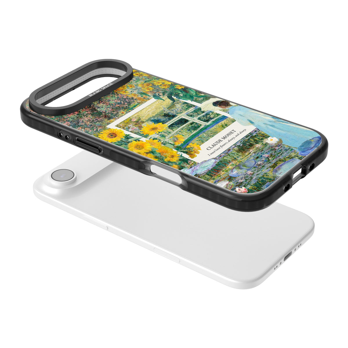 Monet Garden Bridge iPhone Air Impact Black Phone Case angled