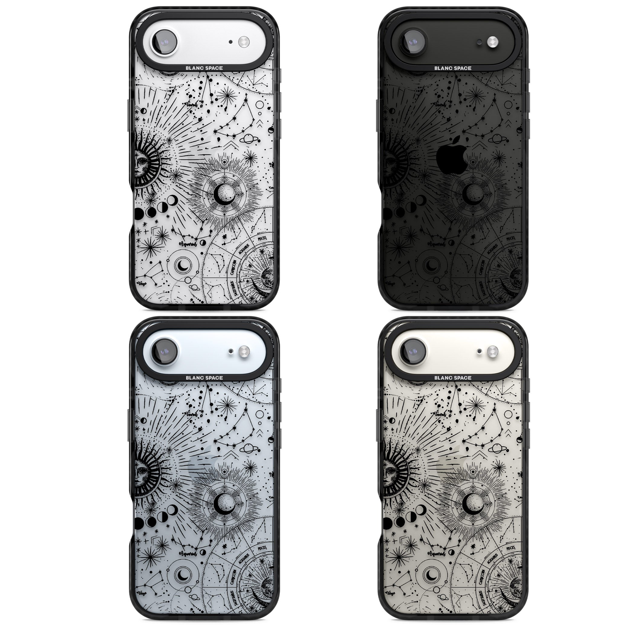 Celestial Chart iPhone 17 Air Impact Black Phone Case APT Impact Protection