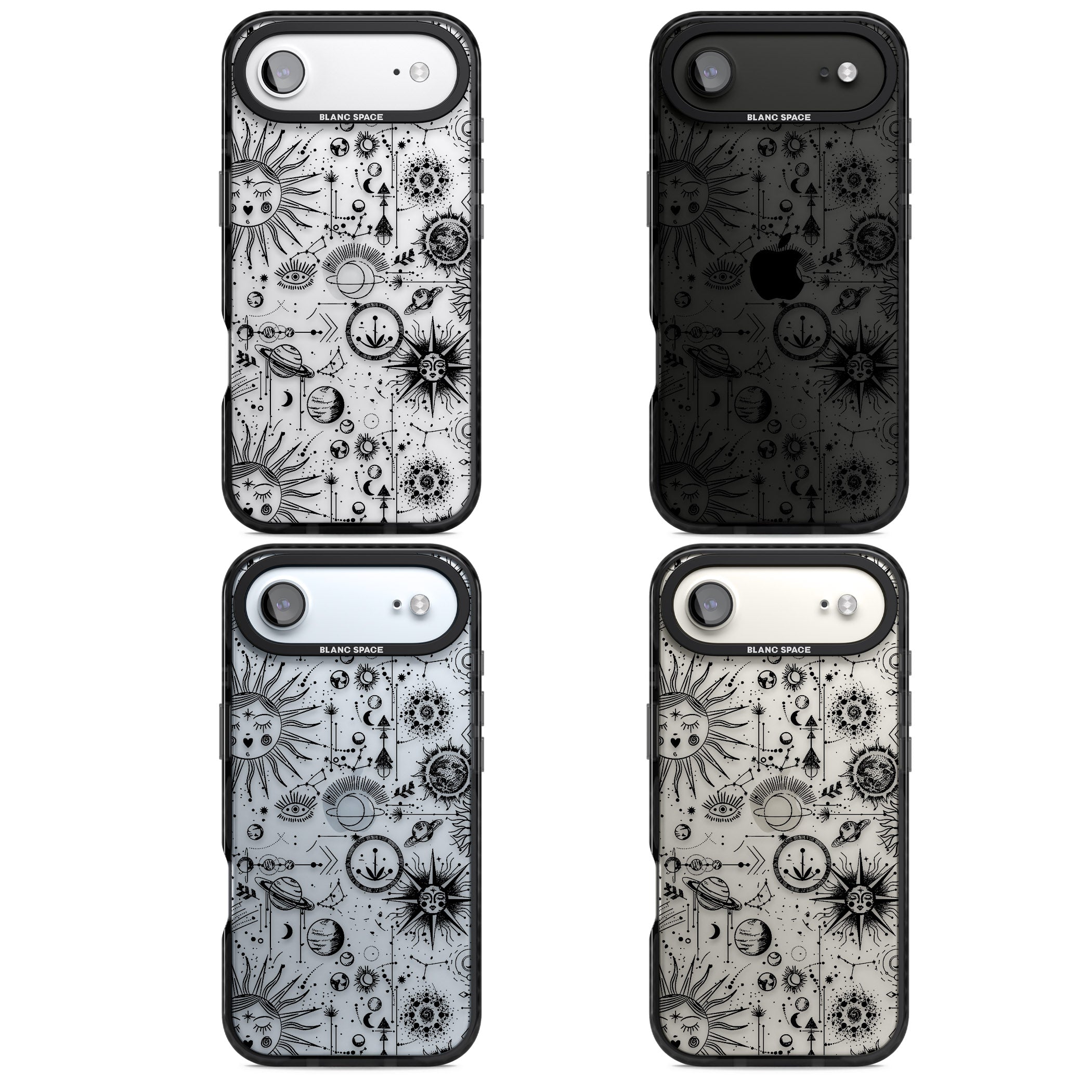 Cosmic Zodiac iPhone 17 Air Impact Black Phone Case APT Impact Protection