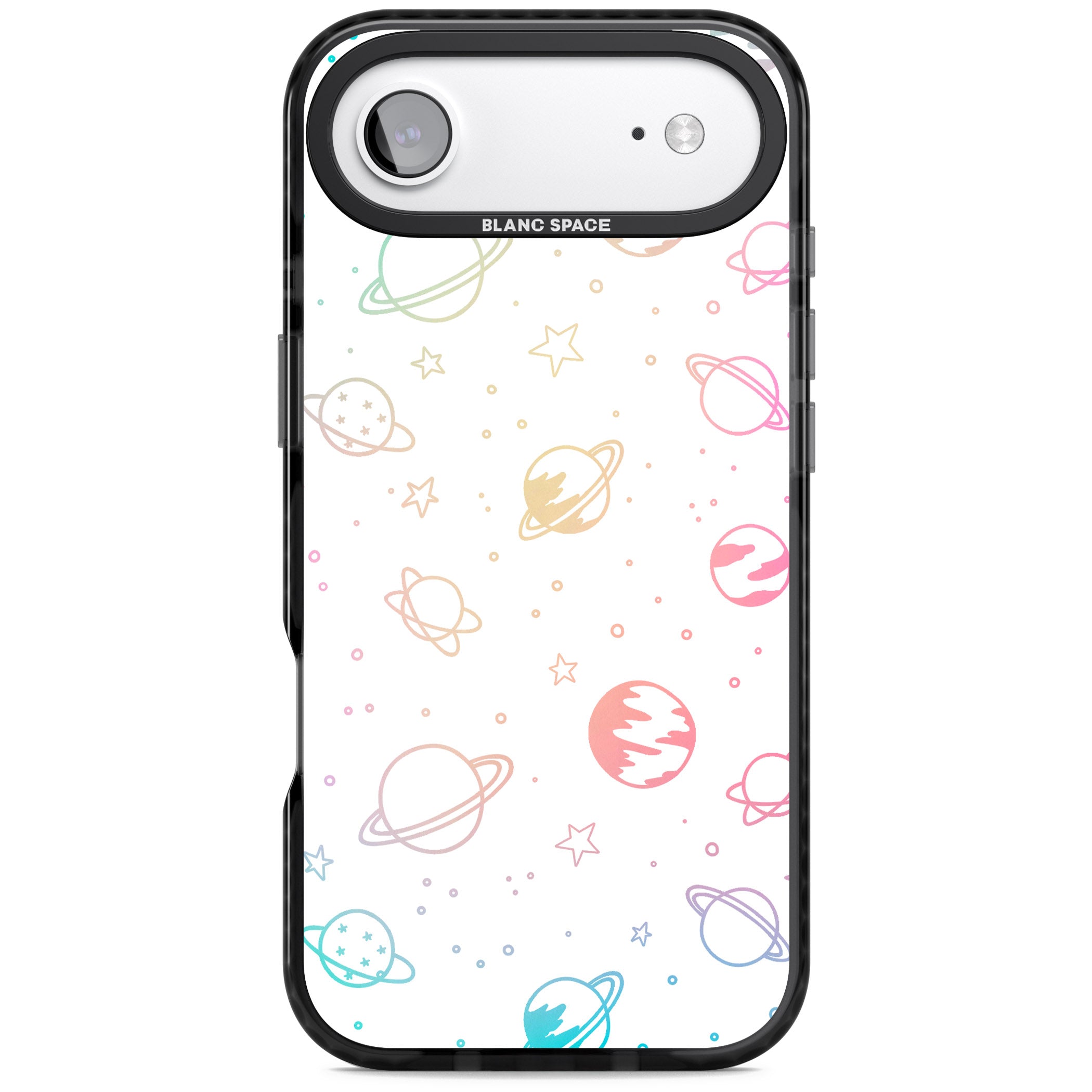 Pastel Cosmic Galaxy iPhone 17 Air Impact Black Phone Case