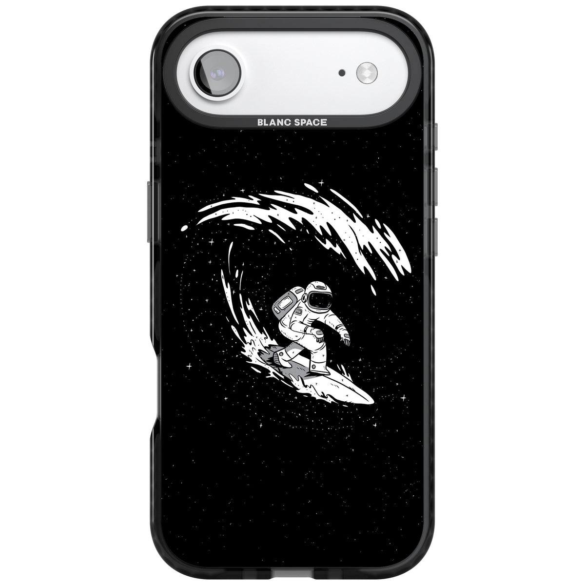 Cosmic Surf iPhone Air Impact Black Phone Case front