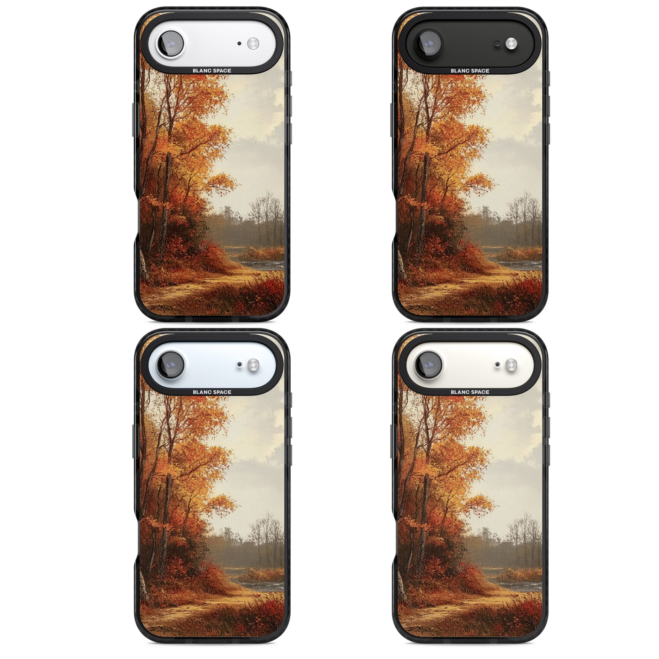 Vintage Autumn Oil Painting iPhone 17 Air Impact Black Phone Case APT Impact Protection