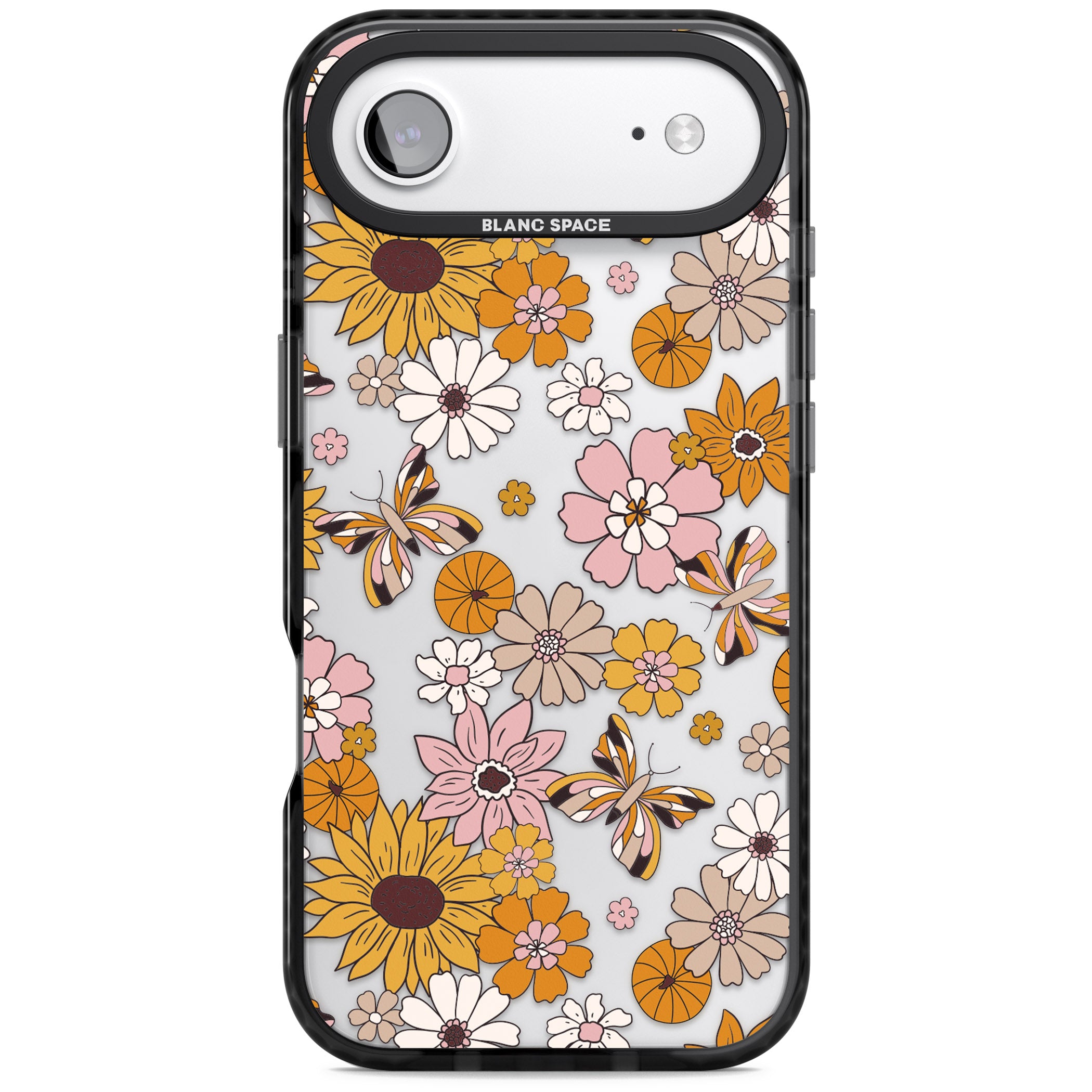 Butterfly Bloom Autumn Floral iPhone 17 Air Impact Black Phone Case