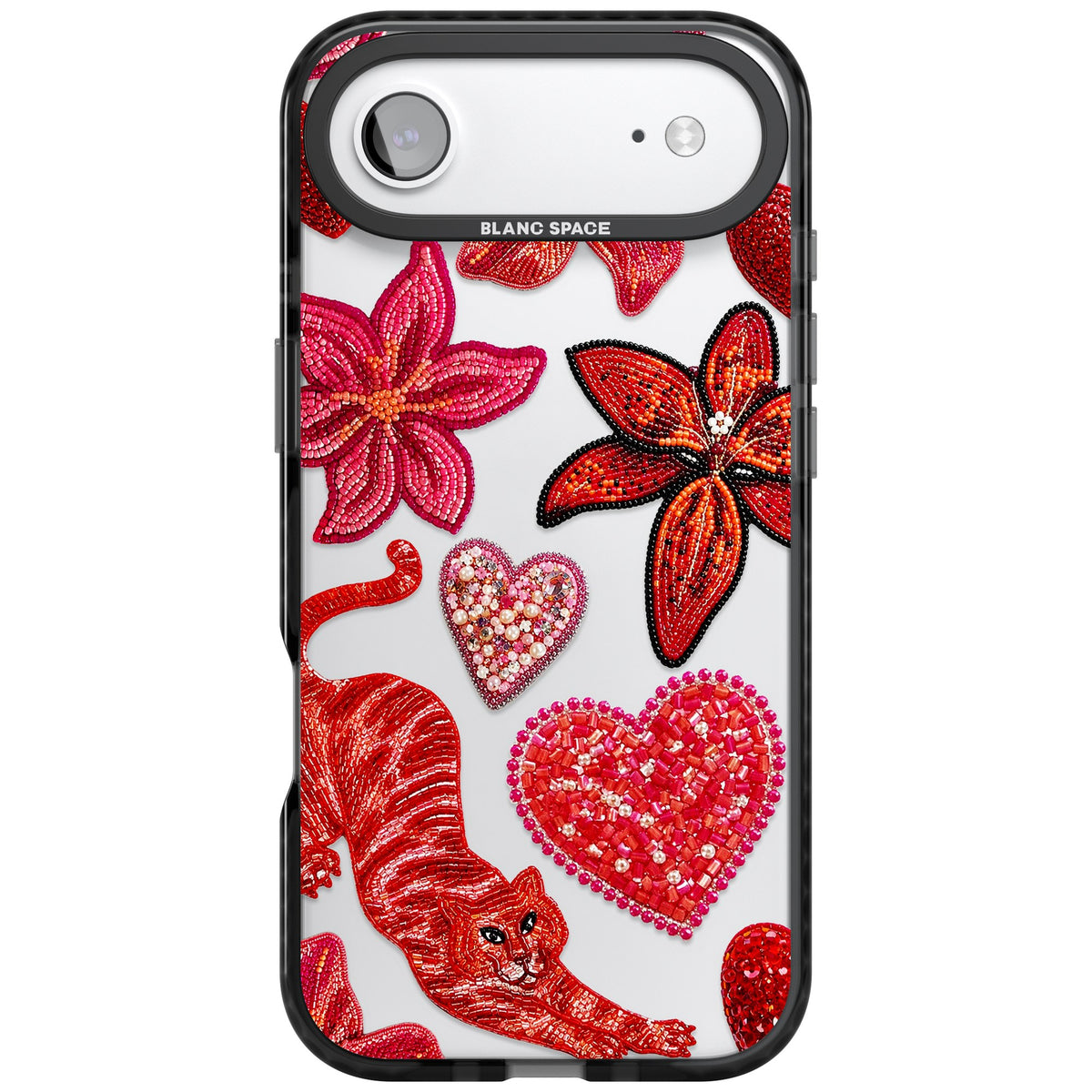 Beaded Boho iPhone Air Impact Black Phone Case front