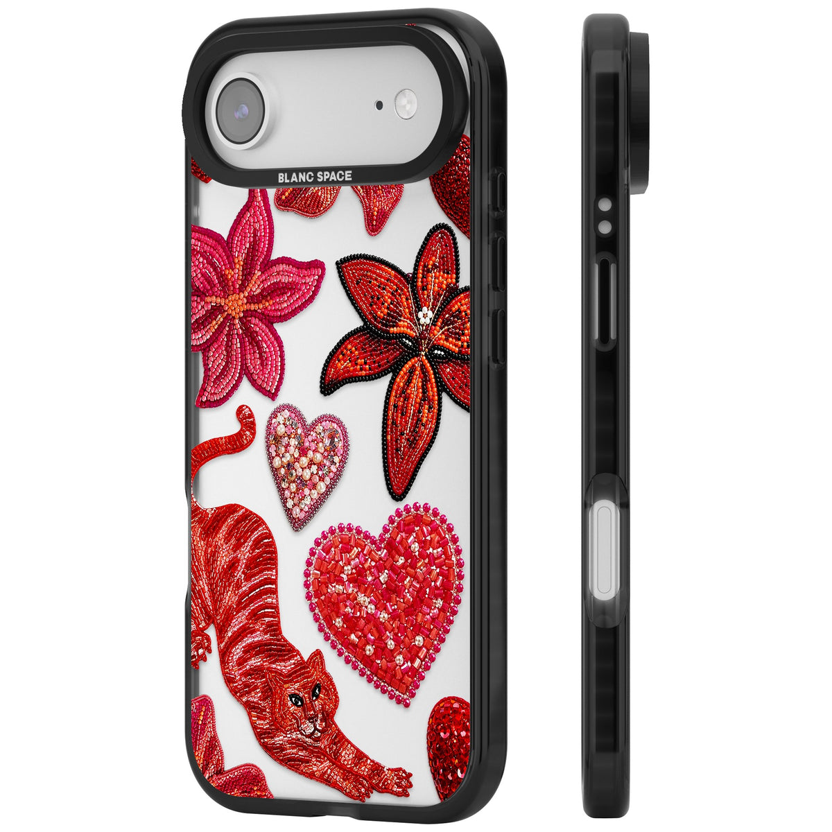 Beaded Boho iPhone Air Impact Black Phone Case side
