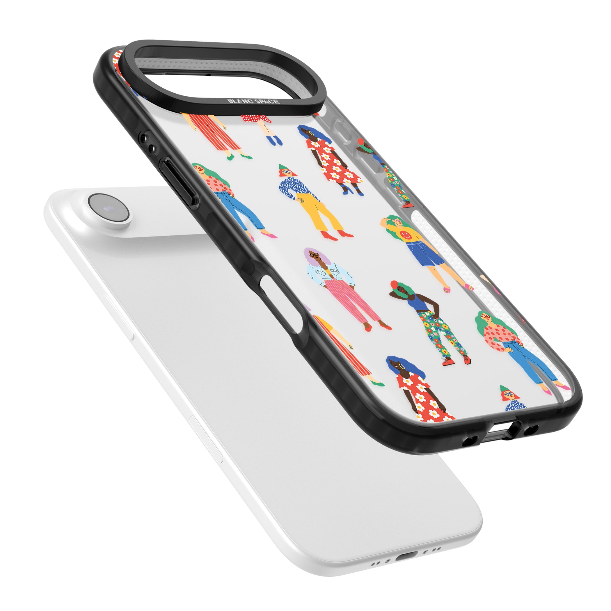 Girls Pattern iPhone 17 Air Impact Black Phone Case Colours