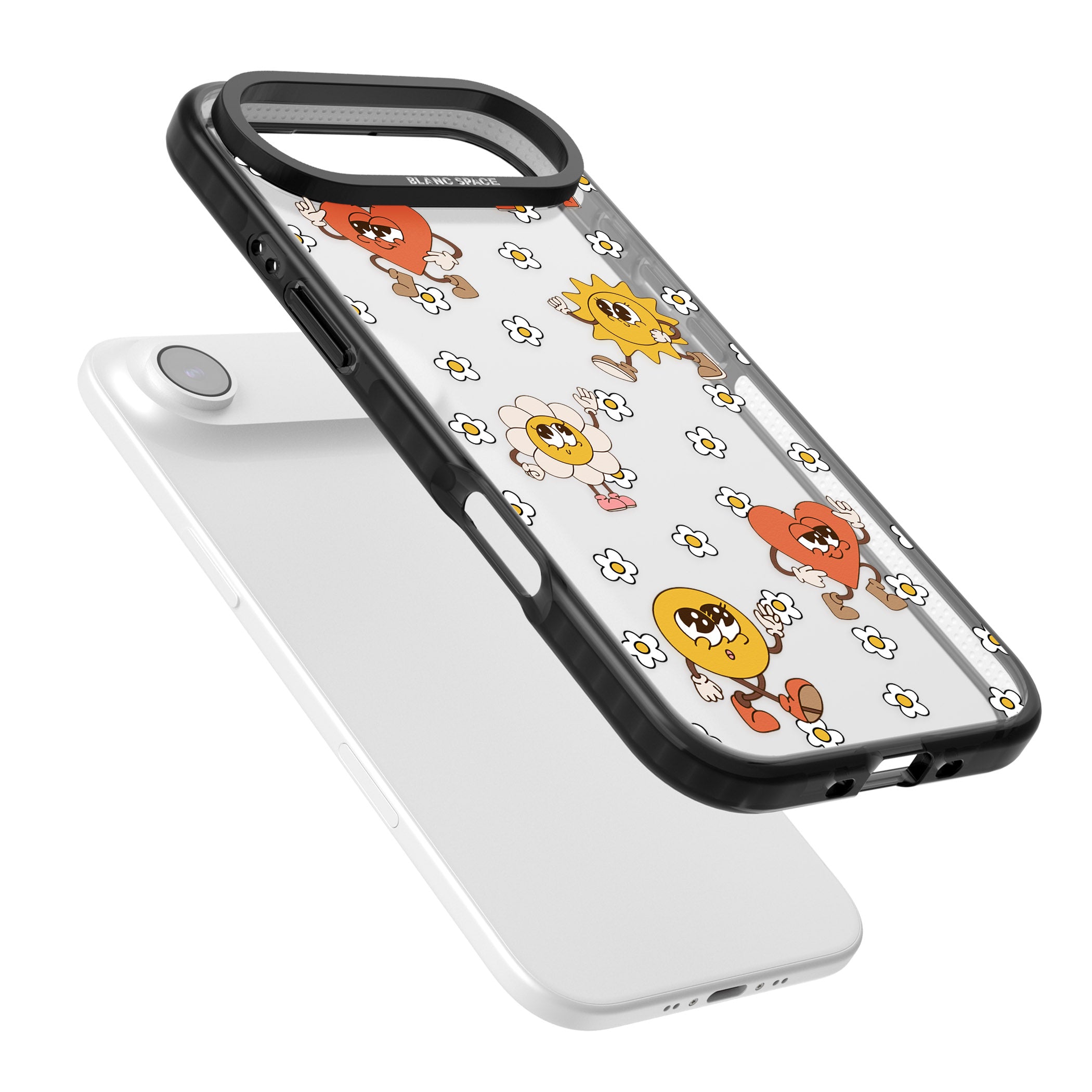 Daisies & Friends iPhone 17 Air Impact Black Phone Case Colours