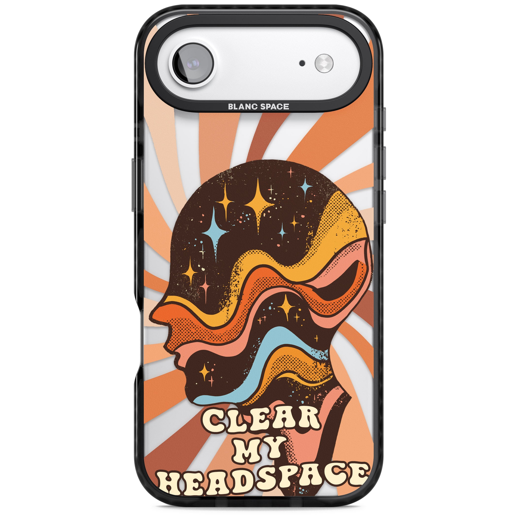 Clear My Headspace iPhone 17 Air Impact Black Phone Case