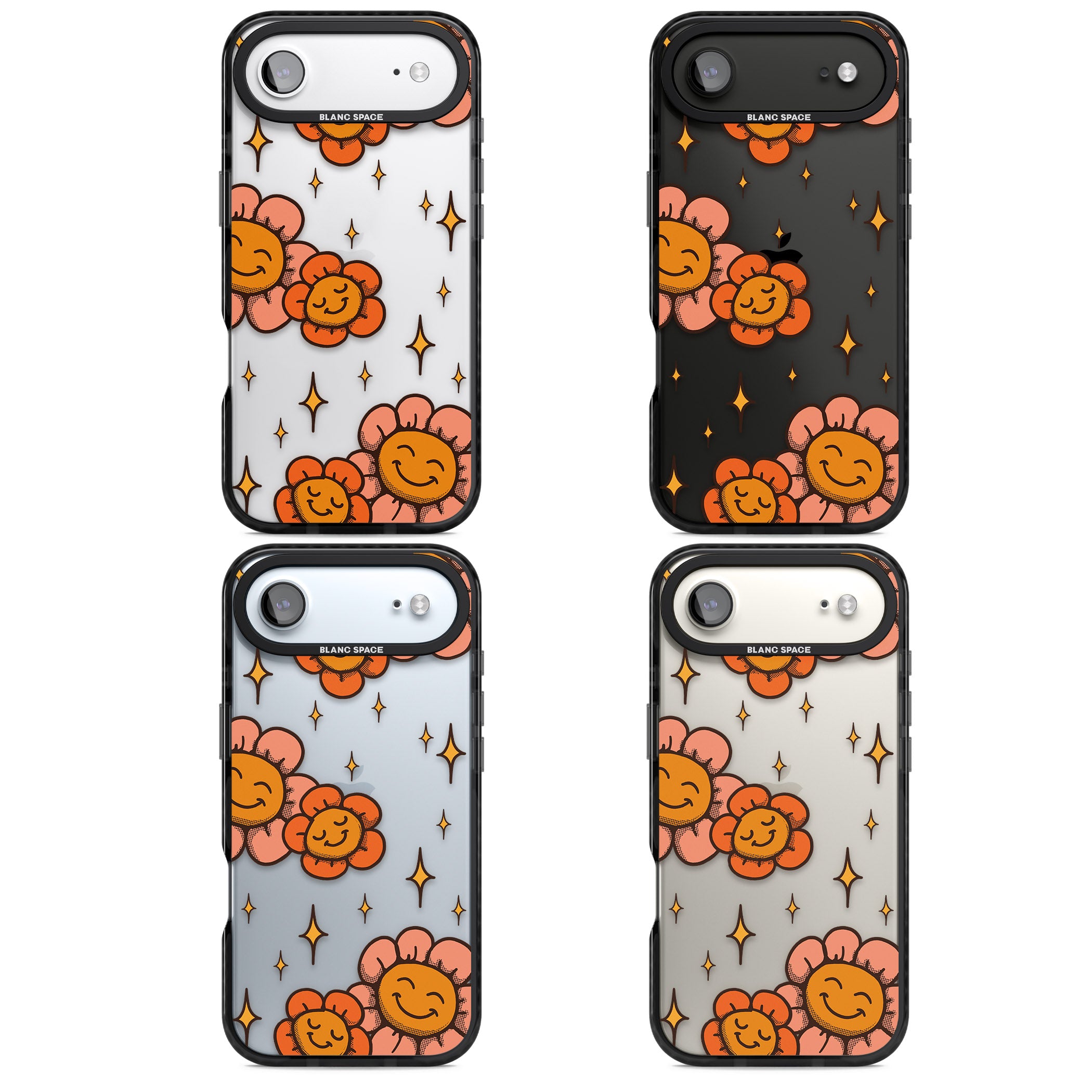 Mellow Flowers iPhone 17 Air Impact Black Phone Case APT Impact Protection
