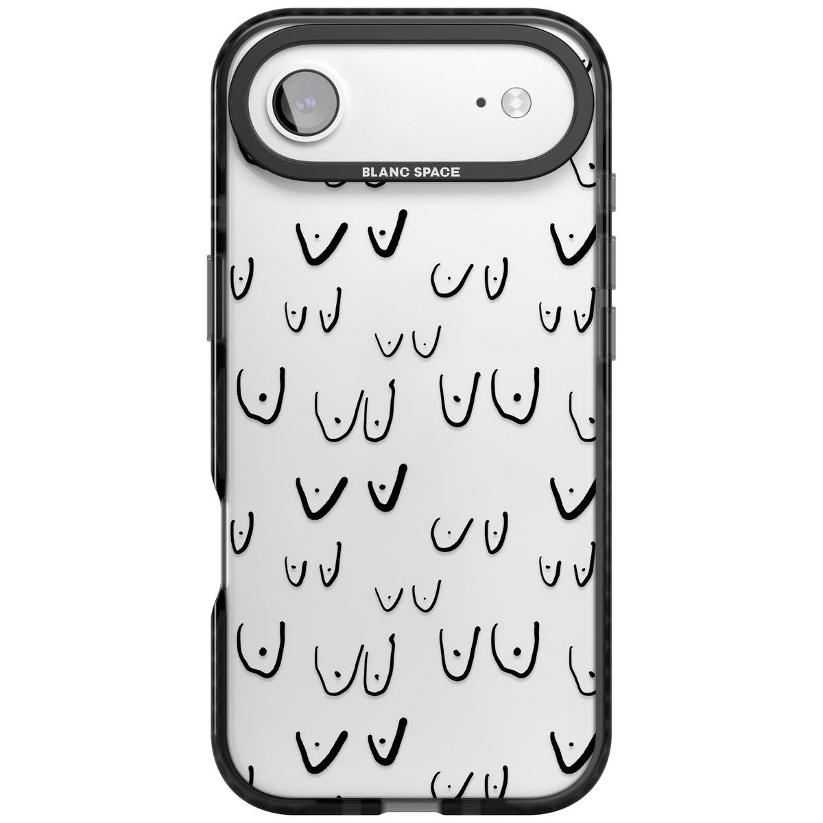 Boob Pattern (Black) iPhone Air Impact Black Phone Case front