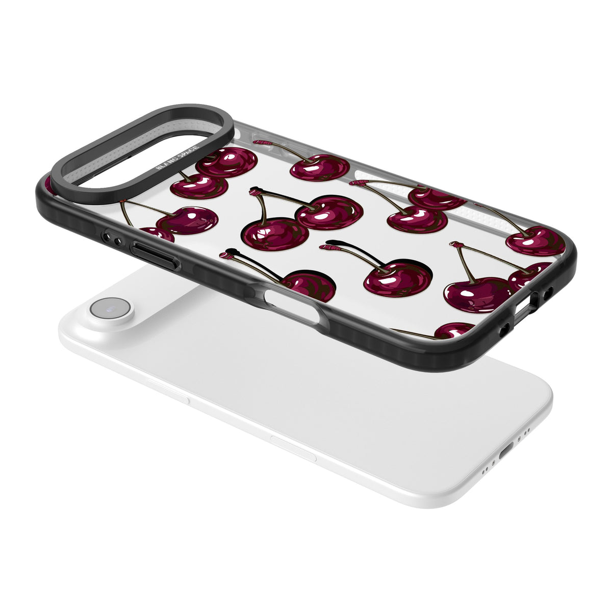 Cherry Wine iPhone Air Impact Black Phone Case angled