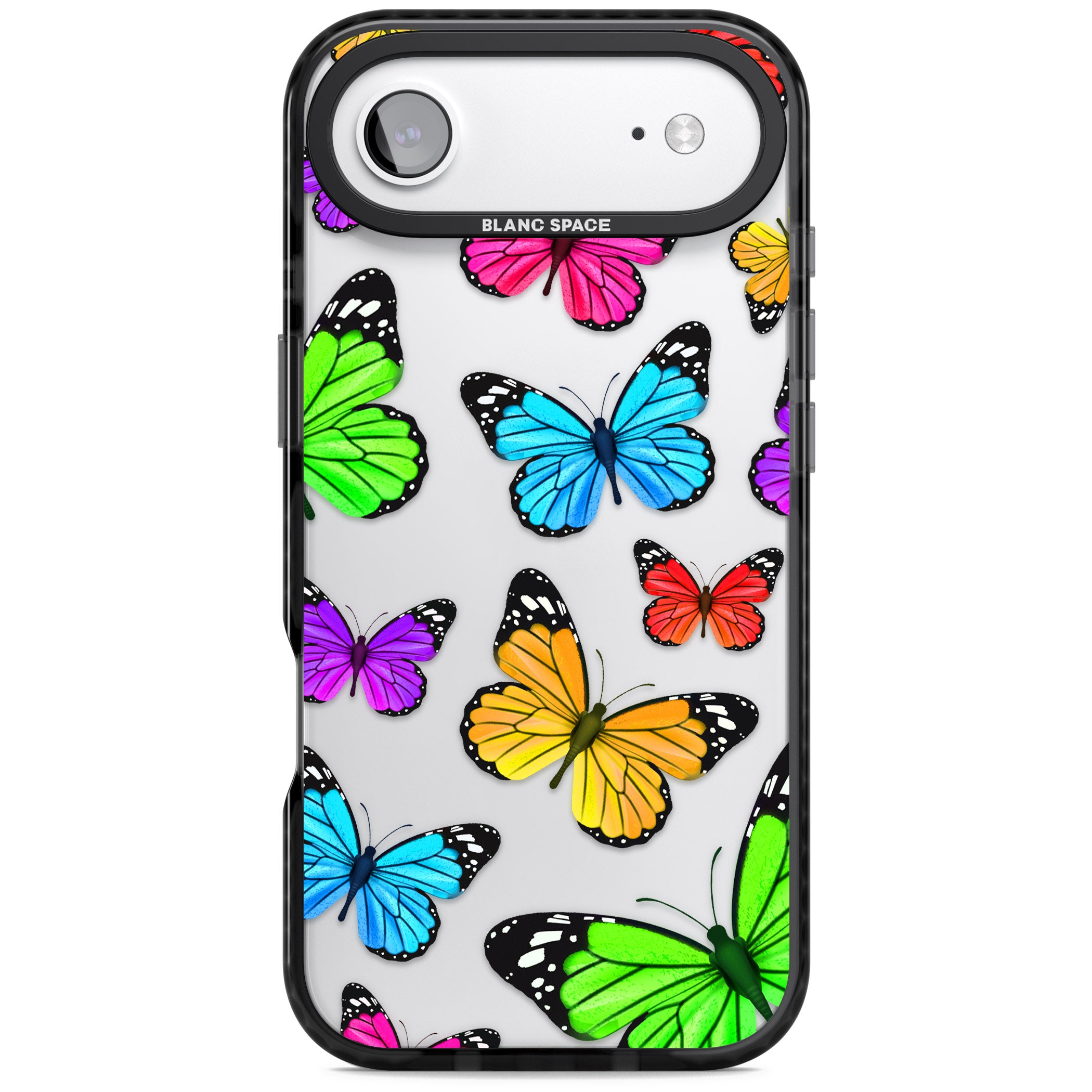 Vibrant Butterflies iPhone 17 Air Impact Black Phone Case