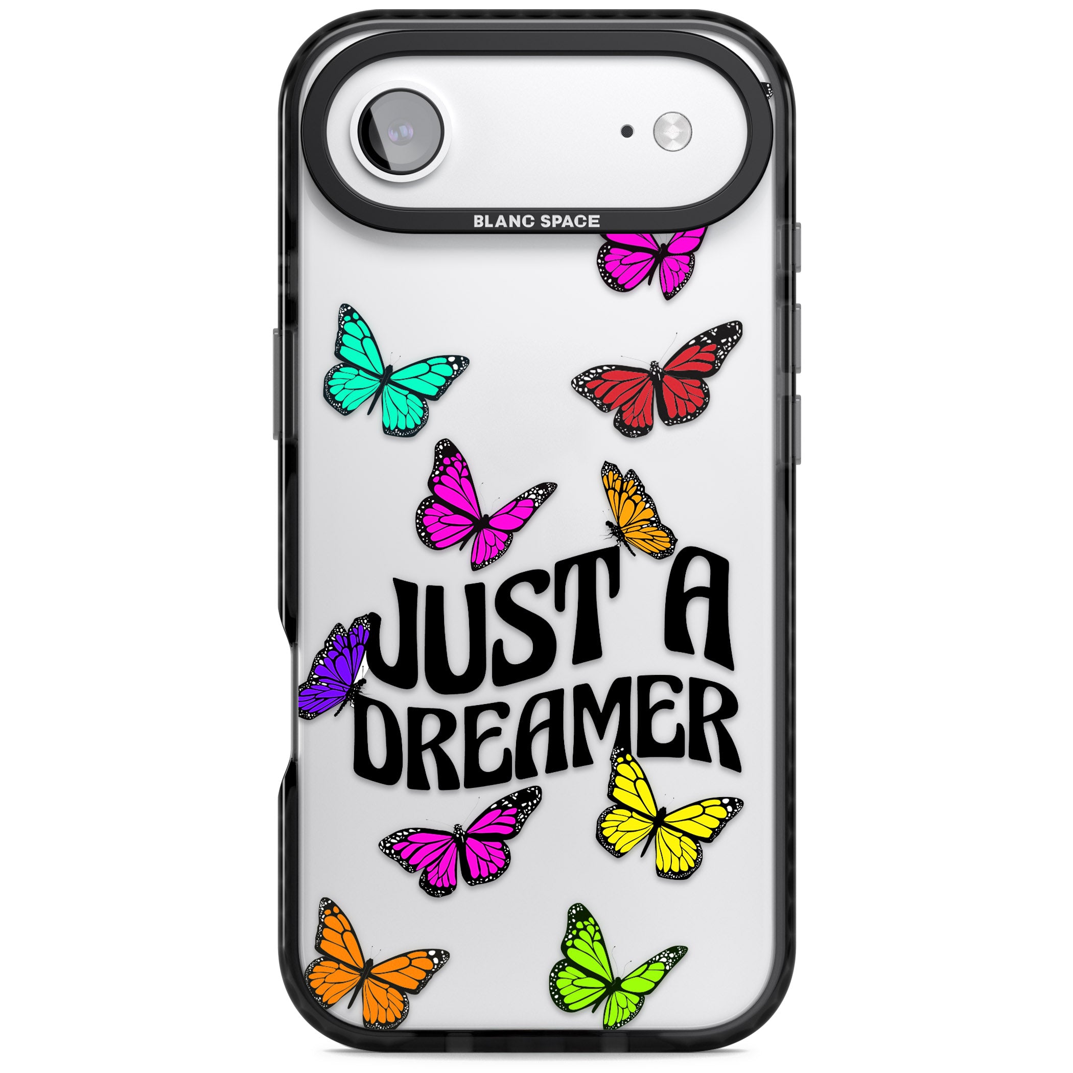 Just A Dreamer Butterfly iPhone 17 Air Impact Black Phone Case