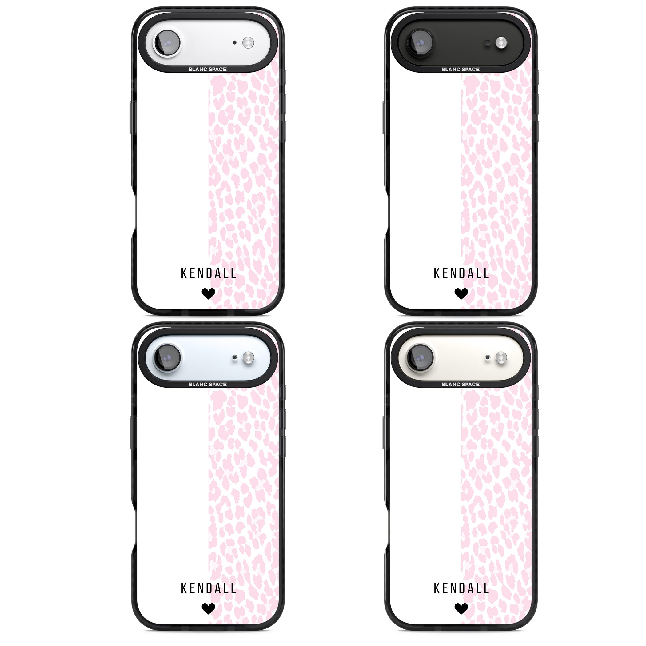 Personalised Pink Leopard iPhone 17 Air Impact Black Phone Case APT Impact Protection