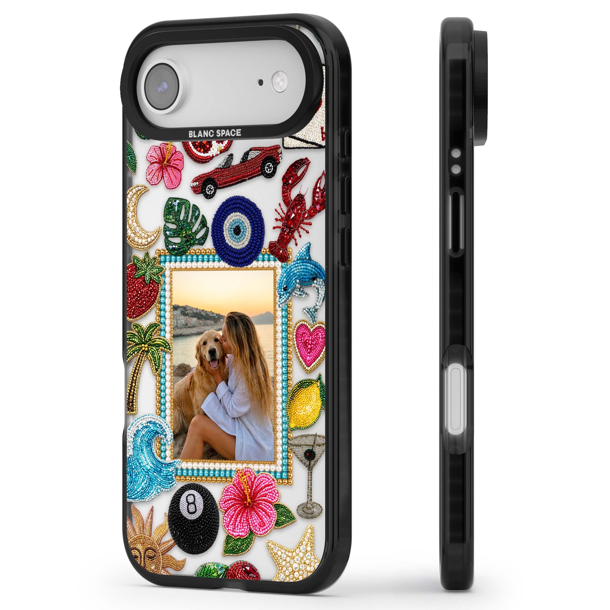 Beaded Photo coastal iPhone case | Clear Impact case for iPhone Air