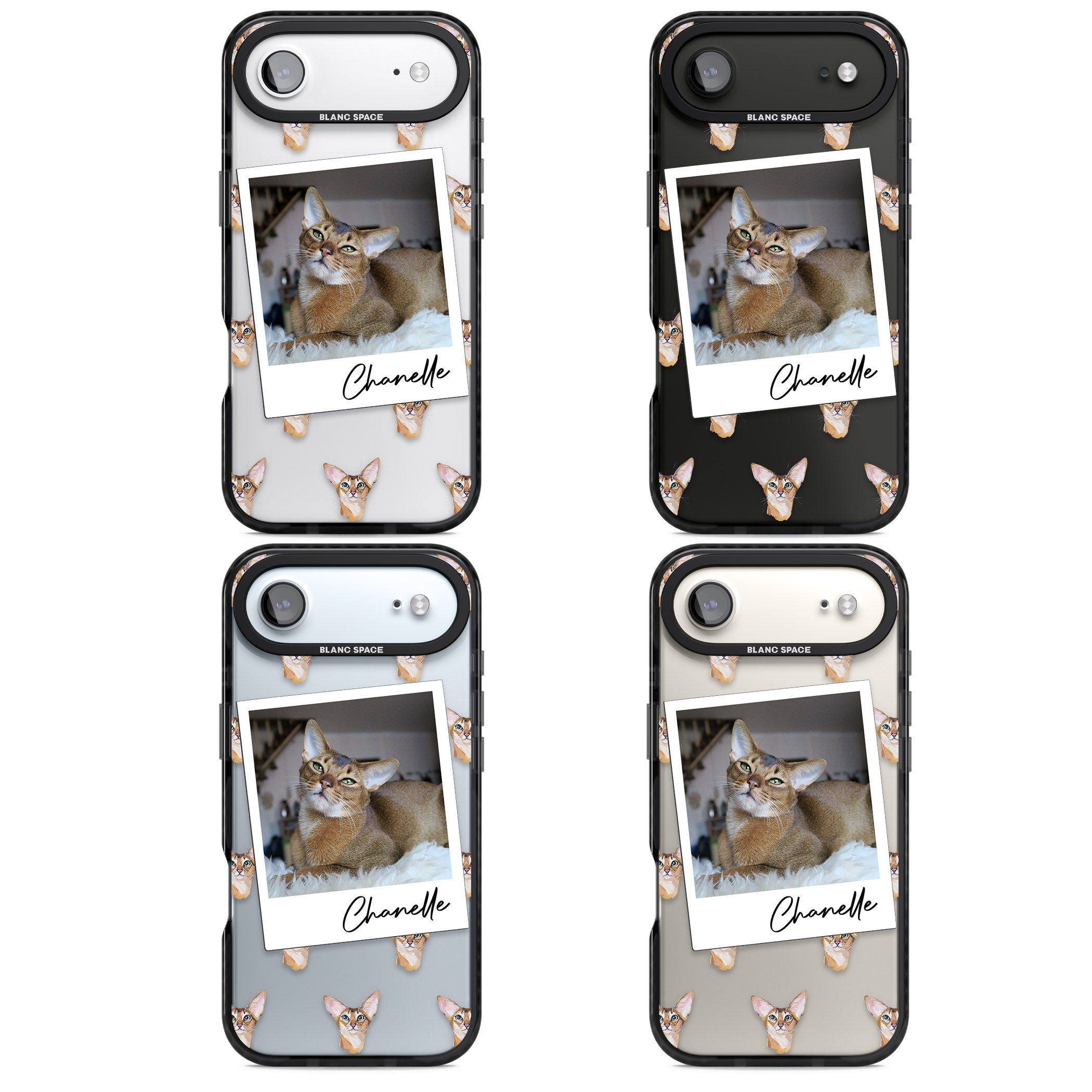 Personalised Abyssinian Cat Photo iPhone 17 Air Impact Black Phone Case APT Impact Protection
