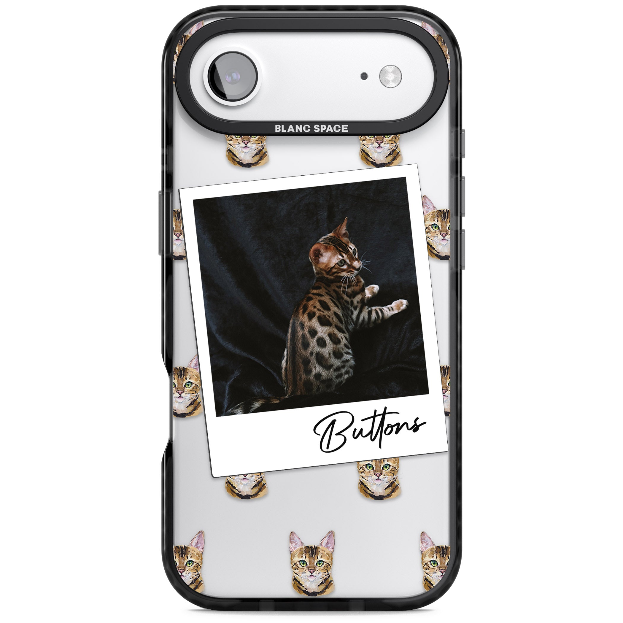 Personalised Bengal Cat Photo iPhone 17 Air Impact Black Phone Case