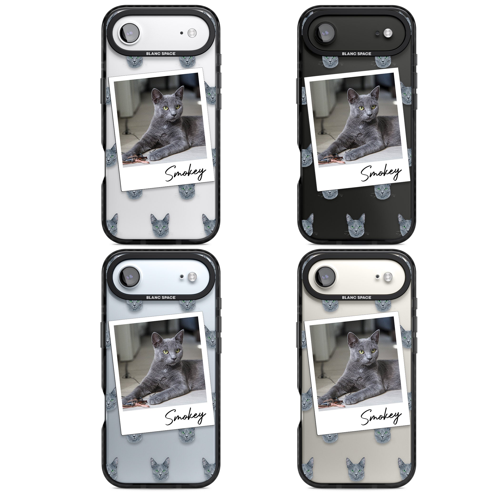 Personalised Korat Cat Photo iPhone 17 Air Impact Black Phone Case APT Impact Protection