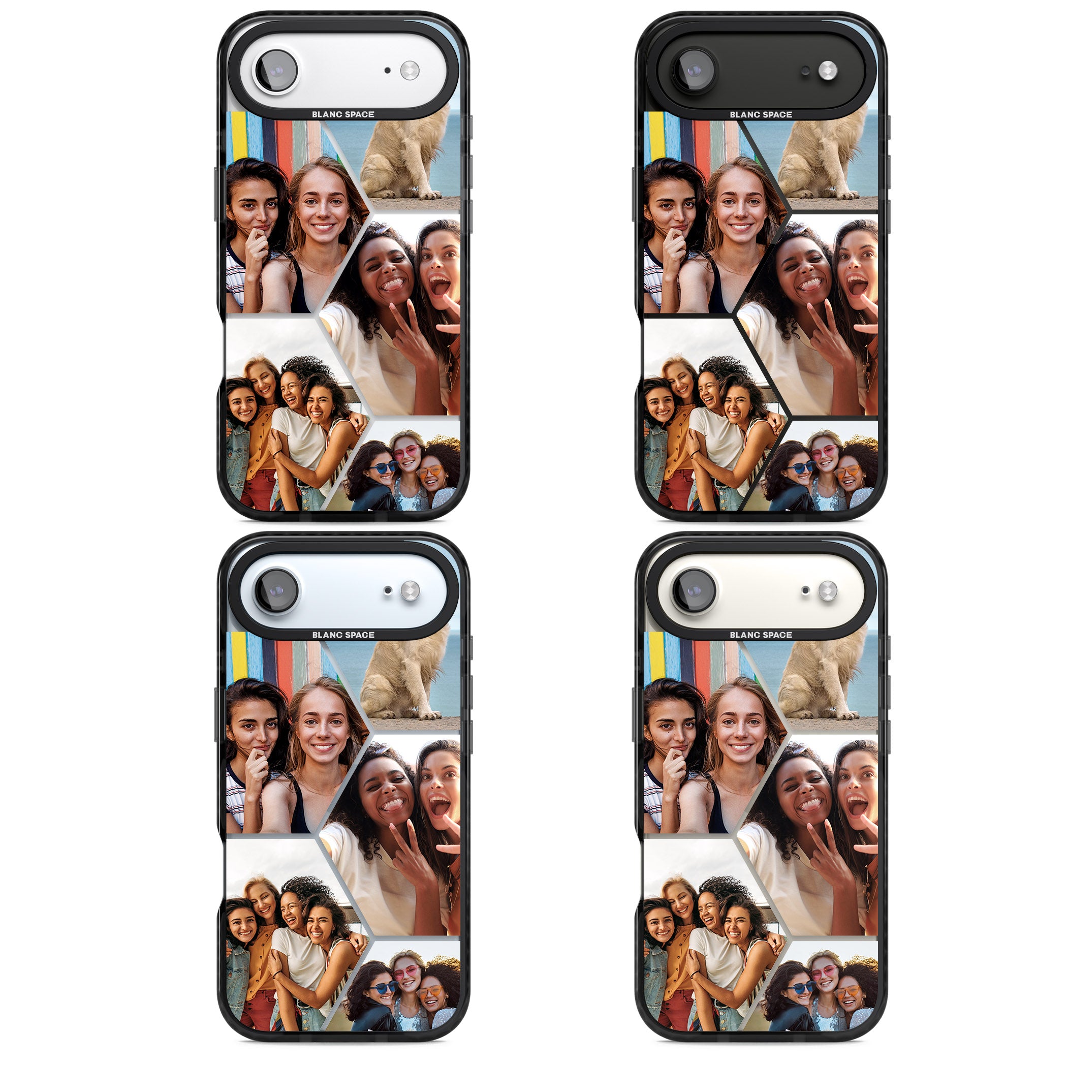 Personalised Beehive Photo Grid iPhone 17 Air Impact Black Phone Case APT Impact Protection