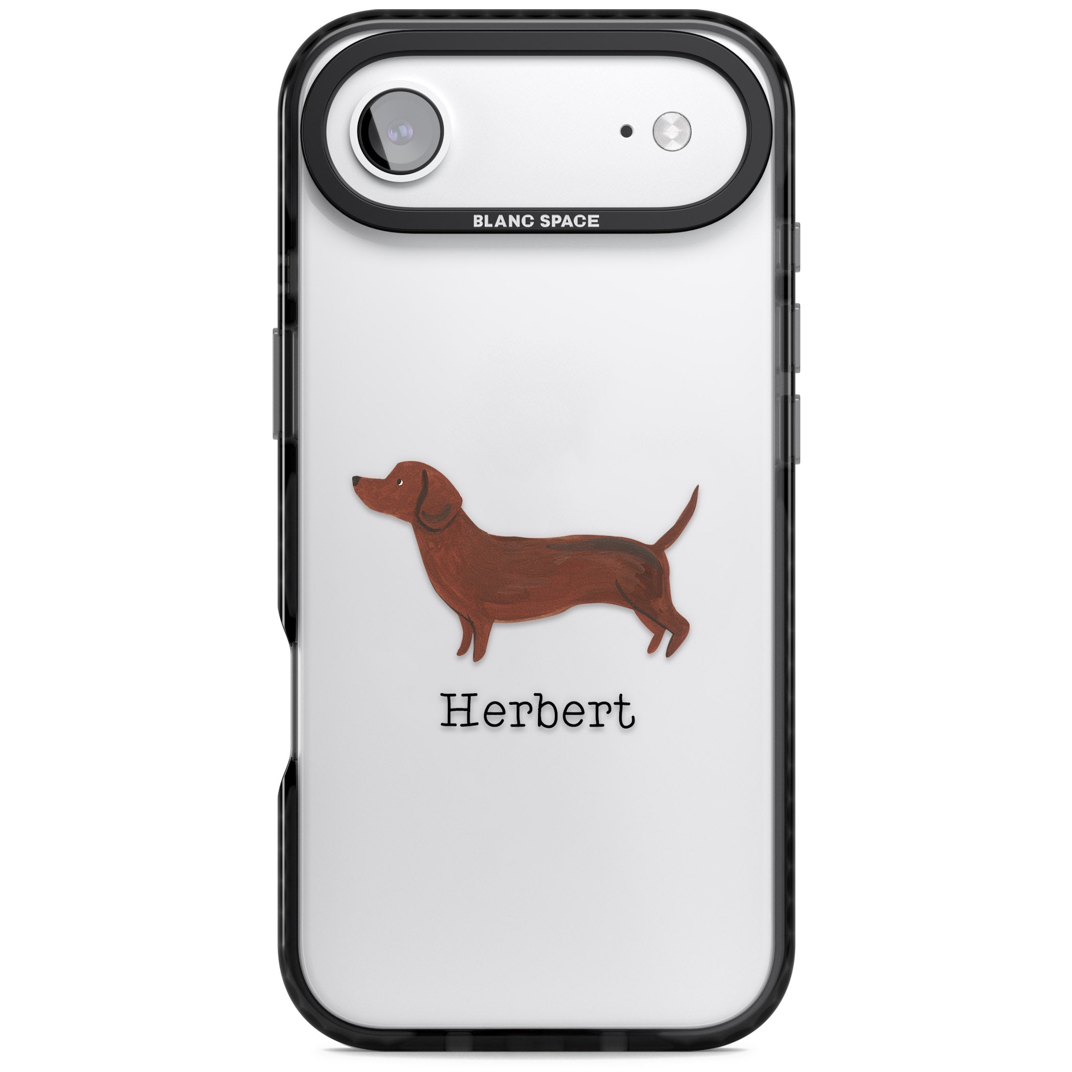 Personalised Sausage Dog iPhone 17 Air Impact Black Phone Case