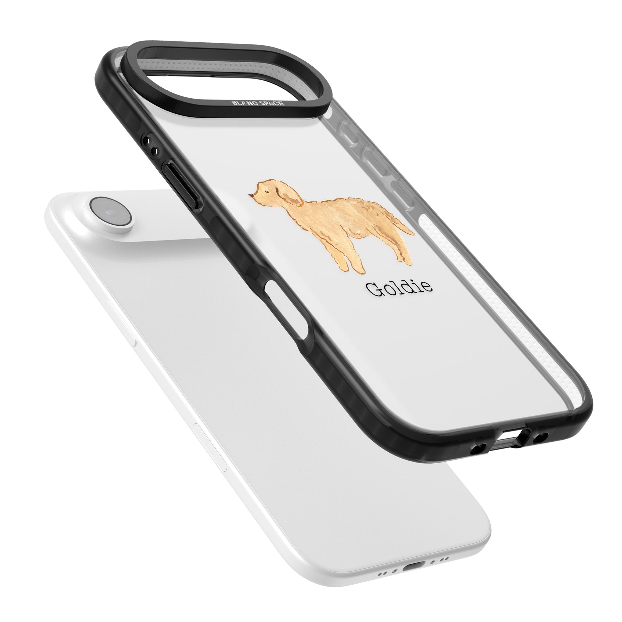 Personalised Goldendoodle iPhone 17 Air Impact Black Phone Case Colours
