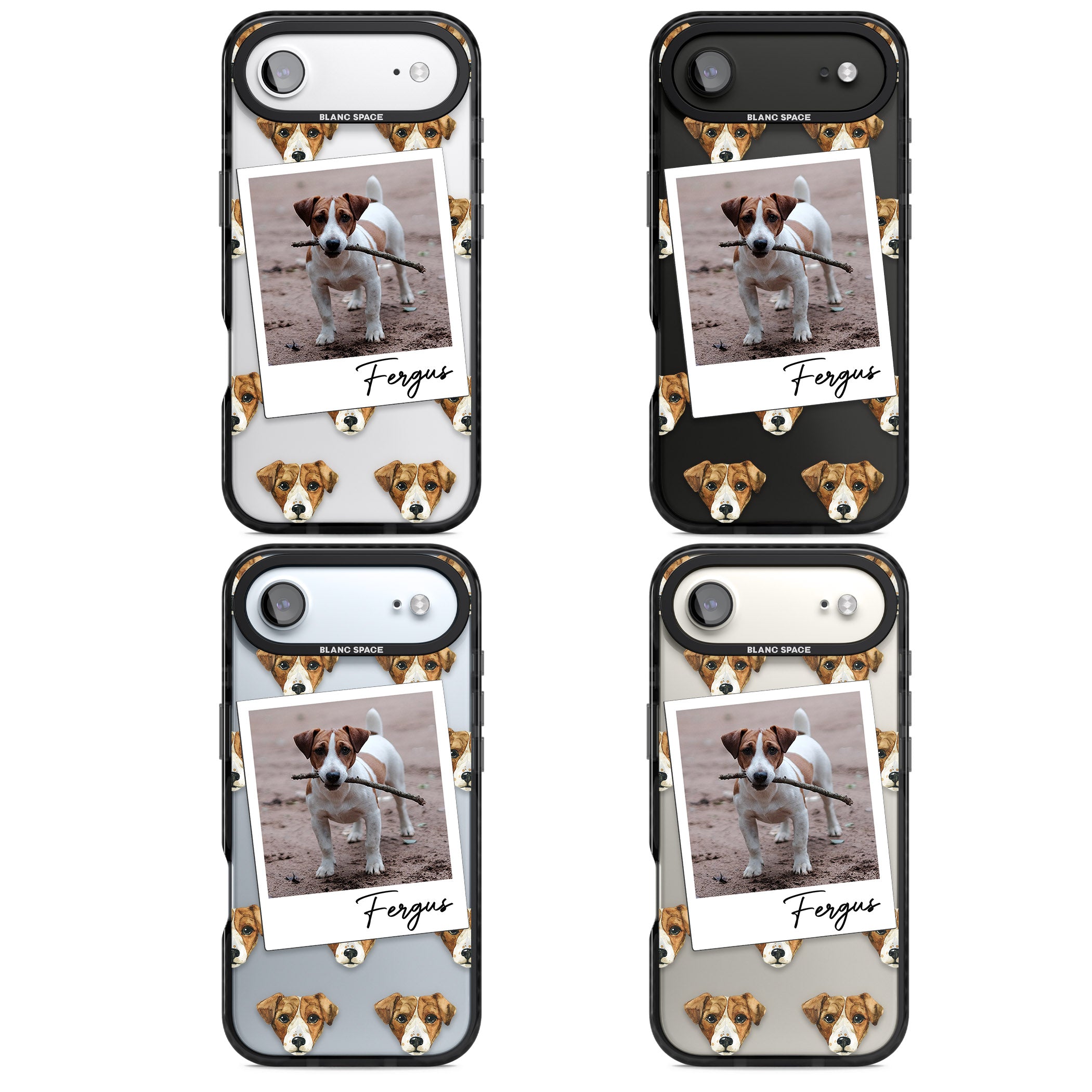 Personalised Jack Russell Instant Camera Photo iPhone 17 Air Impact Black Phone Case APT Impact Protection