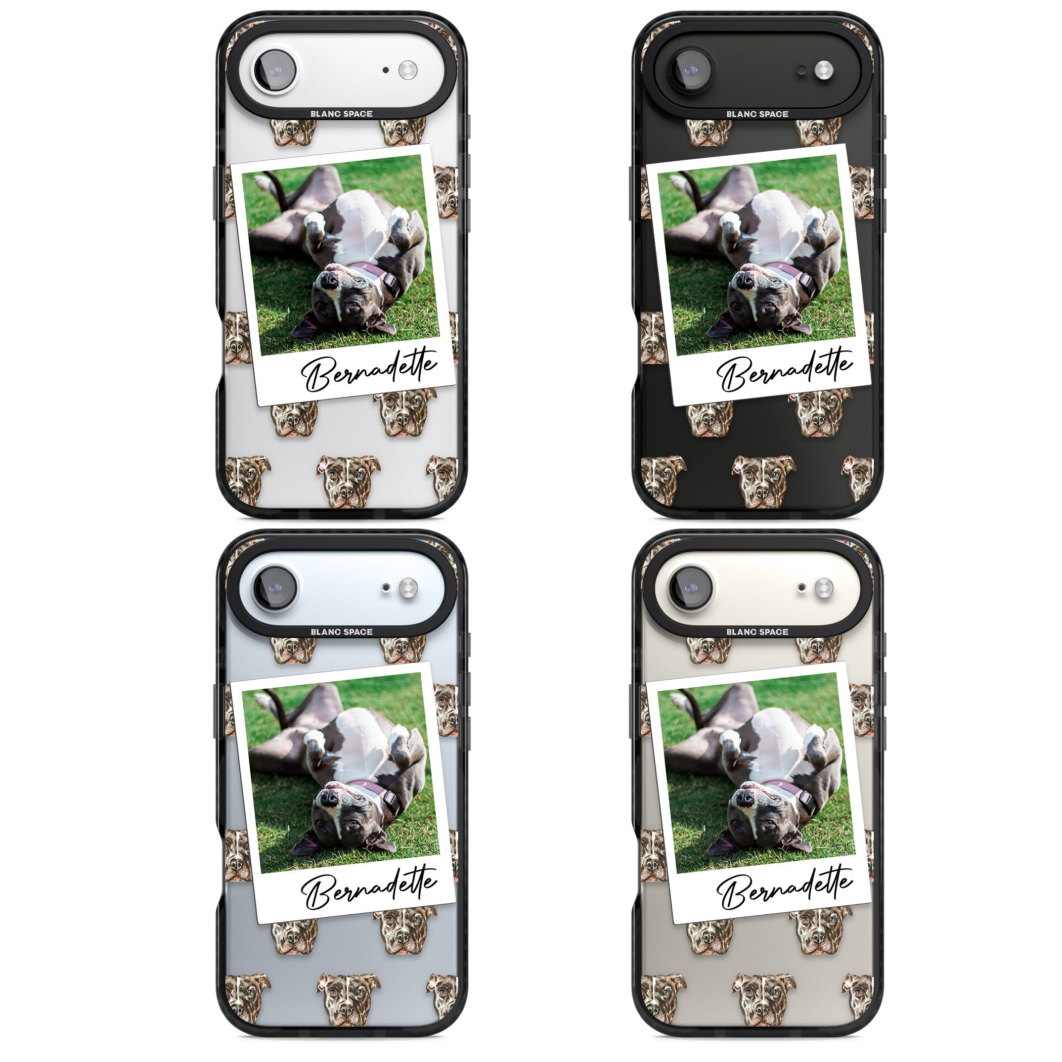 Personalised Staffordshire Bull Terrier Instant Camera Photo iPhone 17 Air Impact Black Phone Case APT Impact Protection