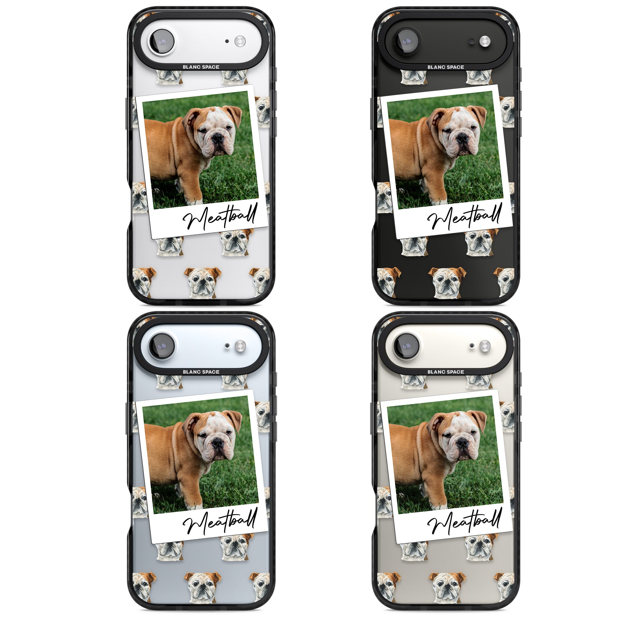 Personalised English Bulldog Instant Camera Photo iPhone 17 Air Impact Black Phone Case APT Impact Protection