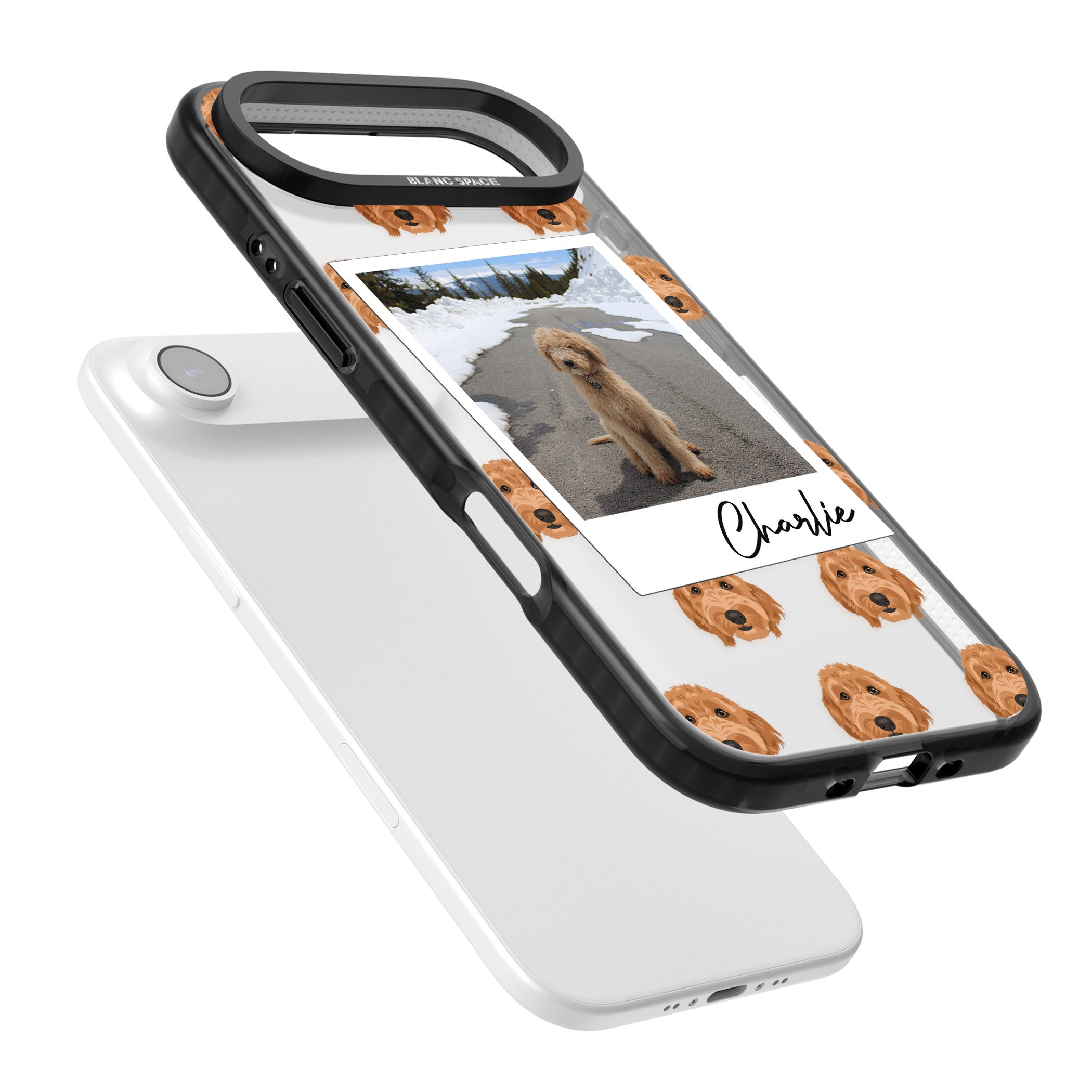Personalised Golden Doodle Dog Photo iPhone 17 Air Impact Black Phone Case Colours