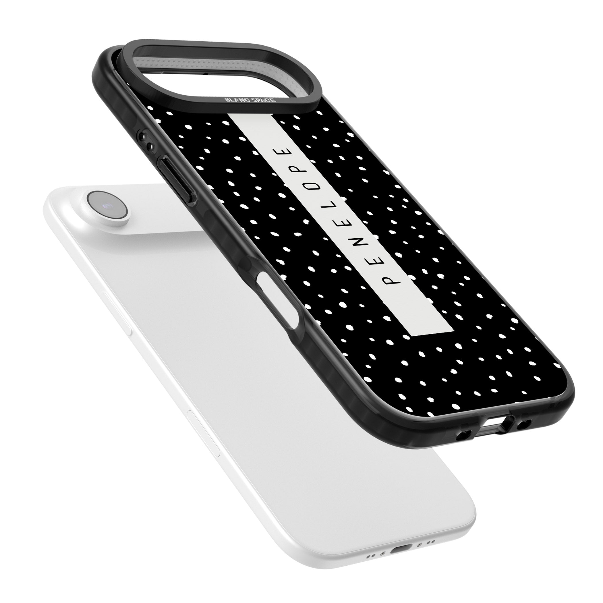 Personalised Black Dots iPhone 17 Air Impact Black Phone Case Colours