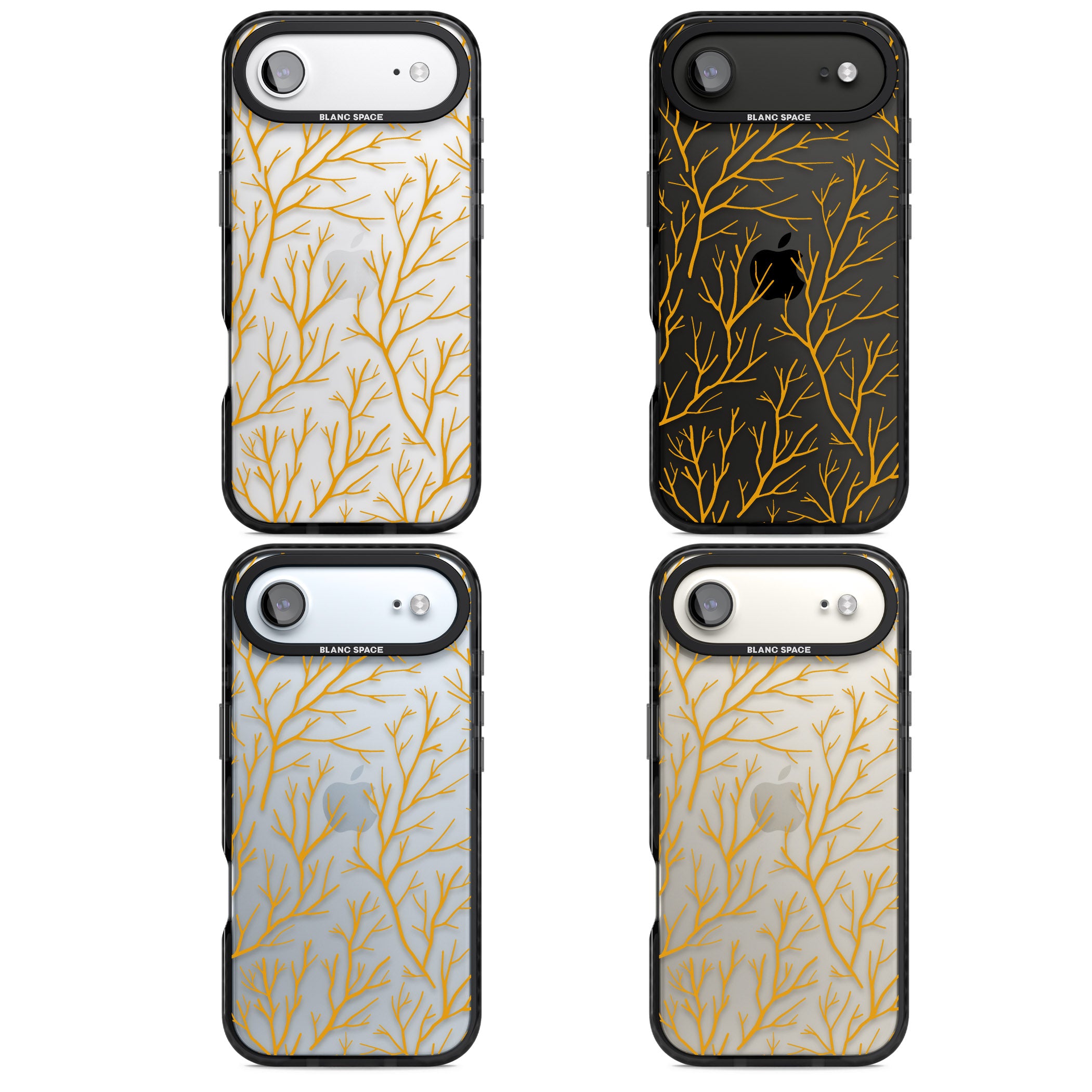 Personalised Bramble Branches iPhone 17 Air Impact Black Phone Case APT Impact Protection