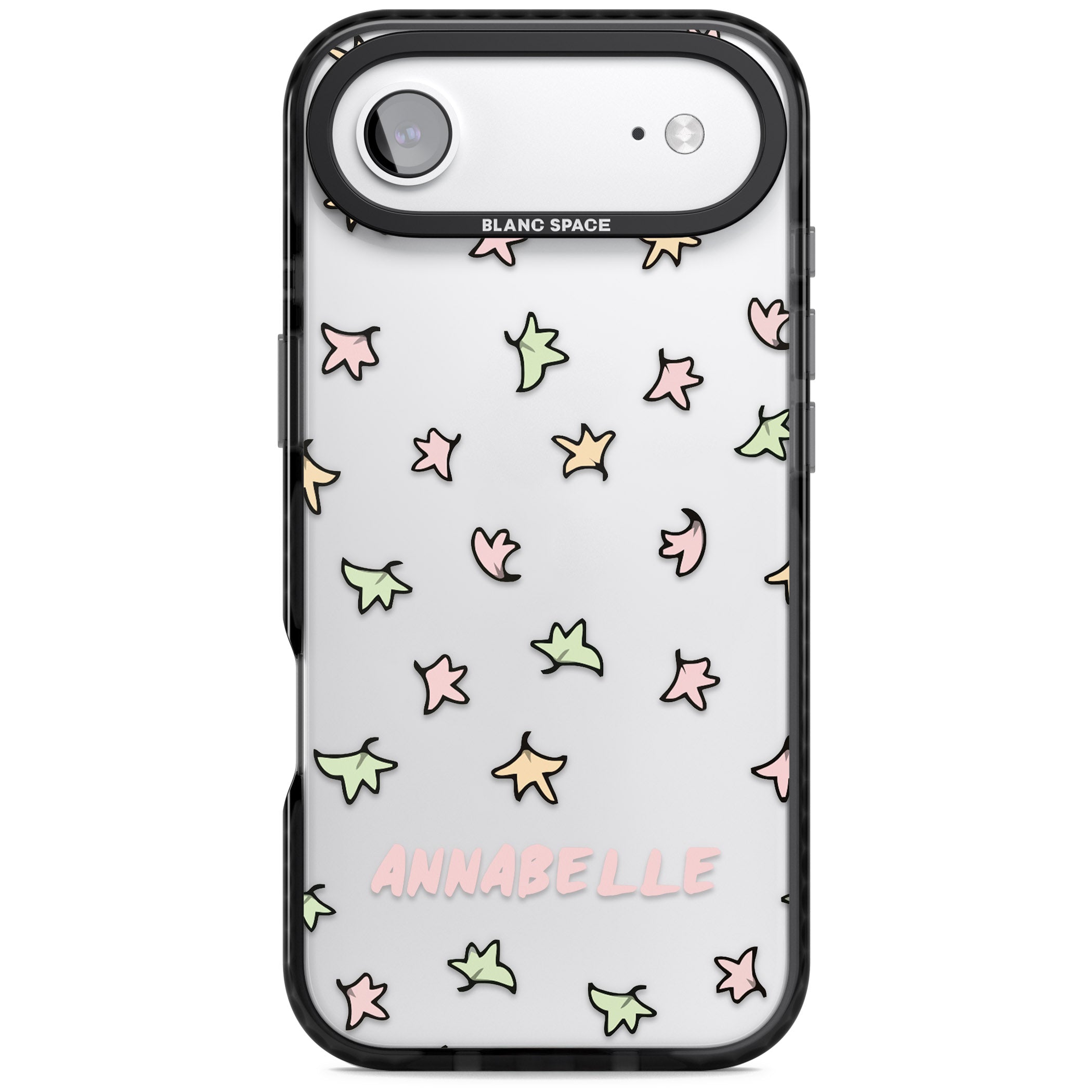Personalised Heartstopper Leaves Pattern iPhone 17 Air Impact Black Phone Case