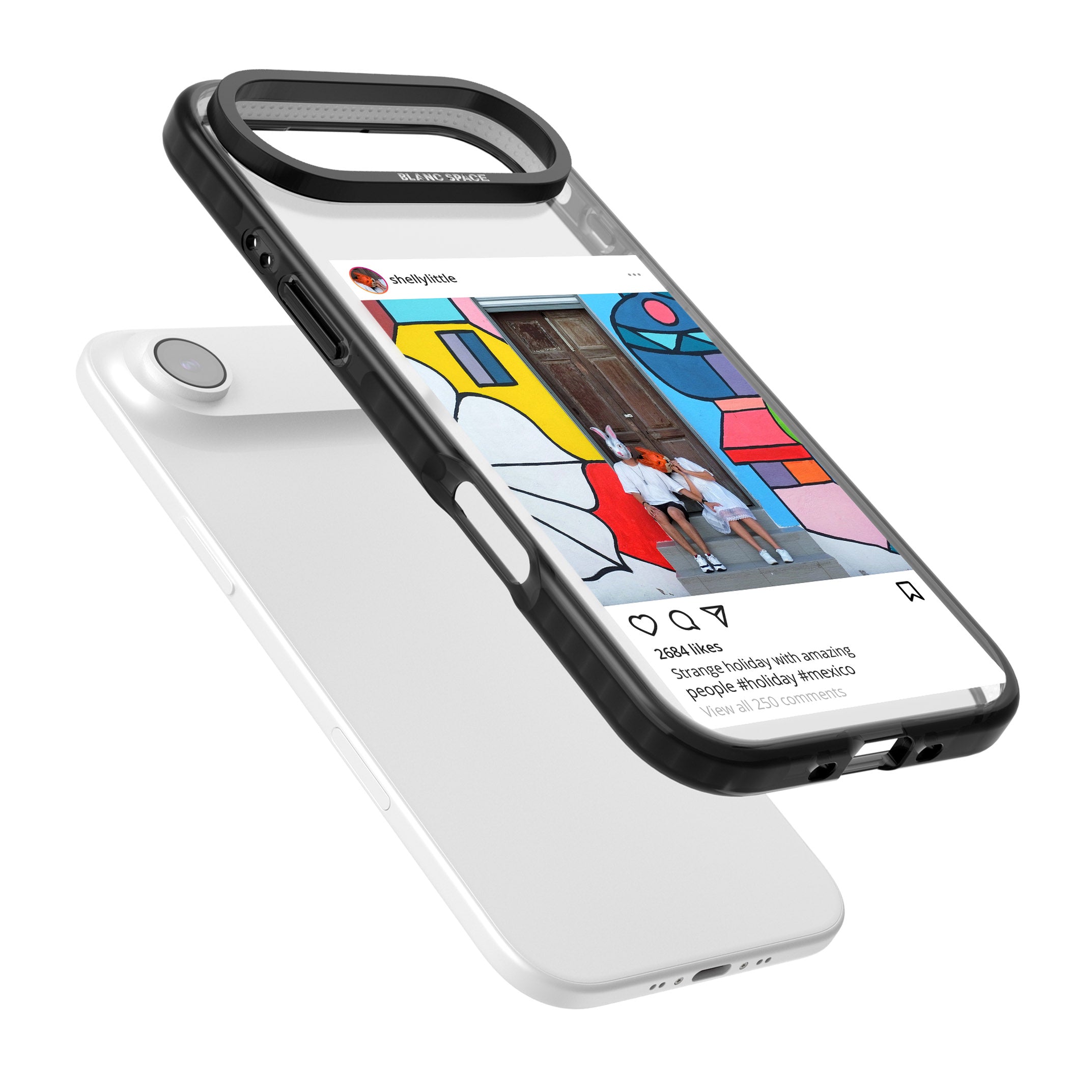 Personalised Instagram iPhone 17 Air Impact Black Phone Case Colours