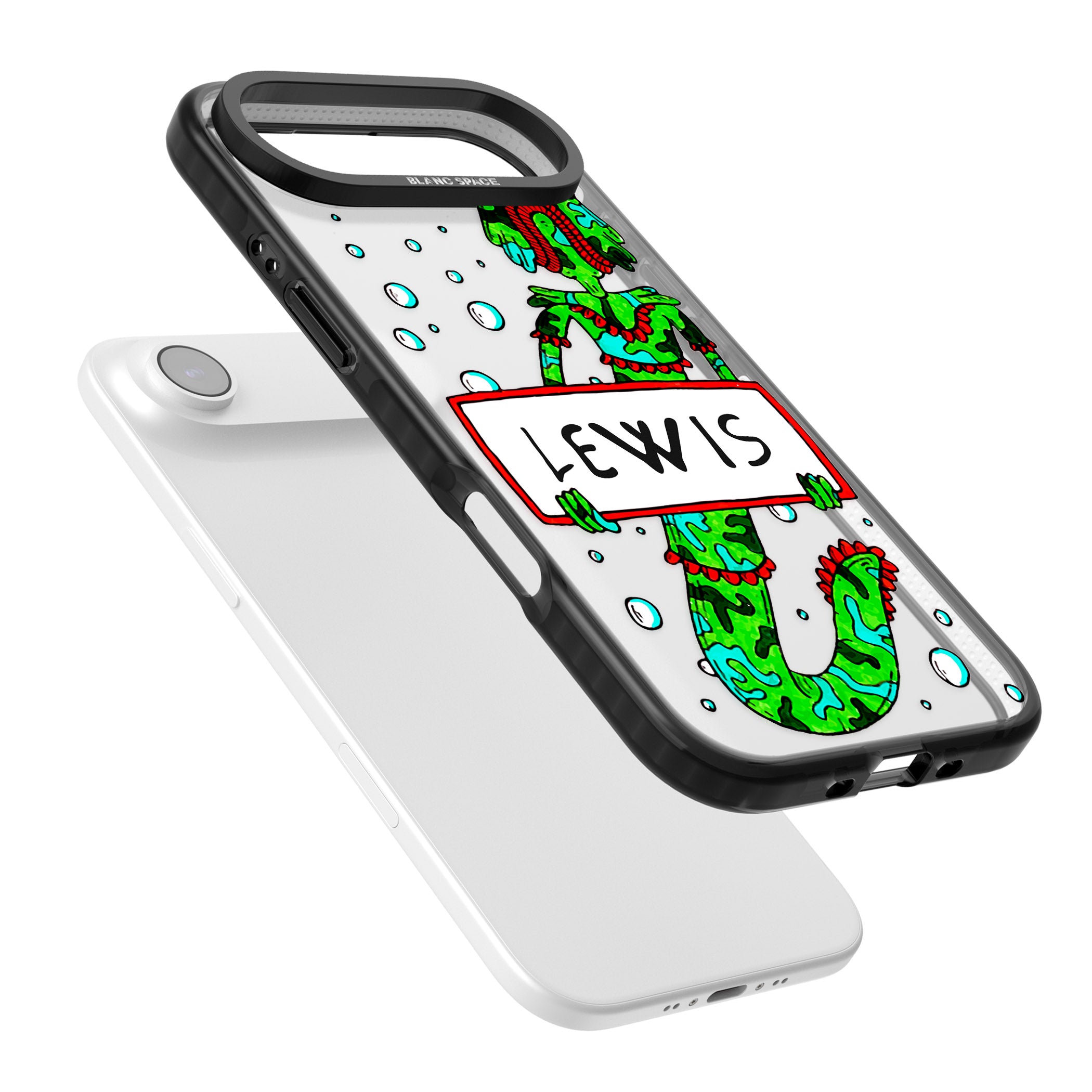 Personalised Fish Boy iPhone 17 Air Impact Black Phone Case Colours