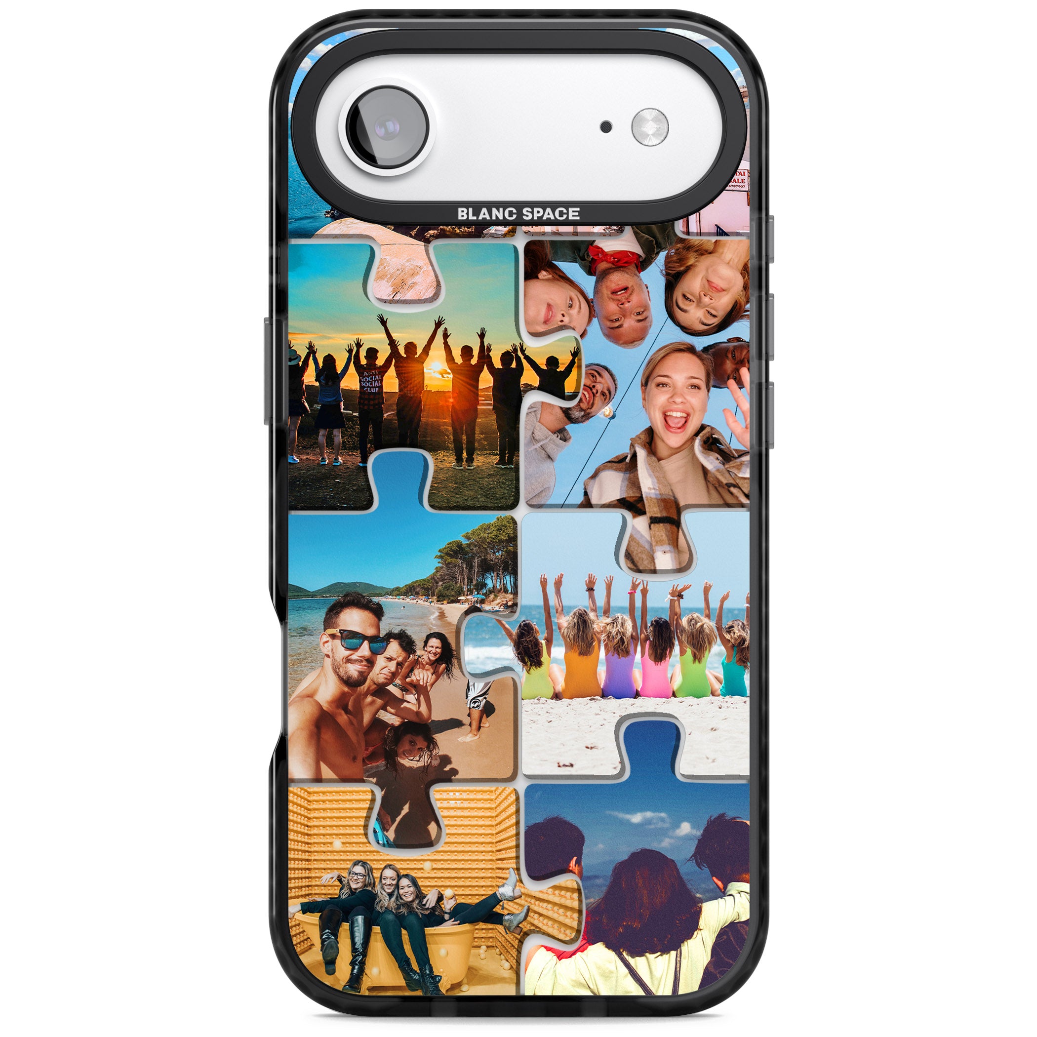 Personalised Jigsaw Photo Grid iPhone 17 Air Impact Black Phone Case