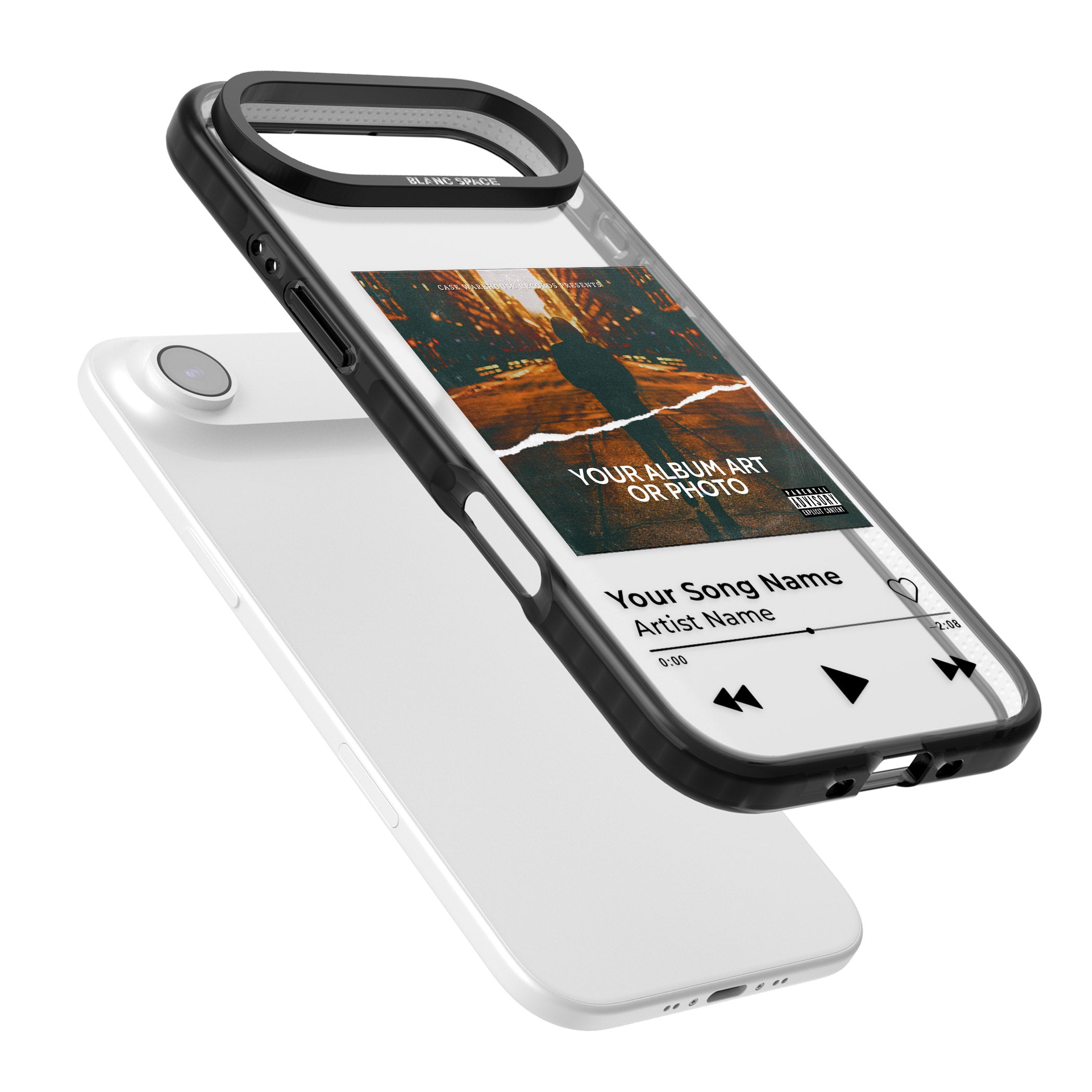 Personalised Album Art iPhone 17 Air Impact Black Phone Case Colours