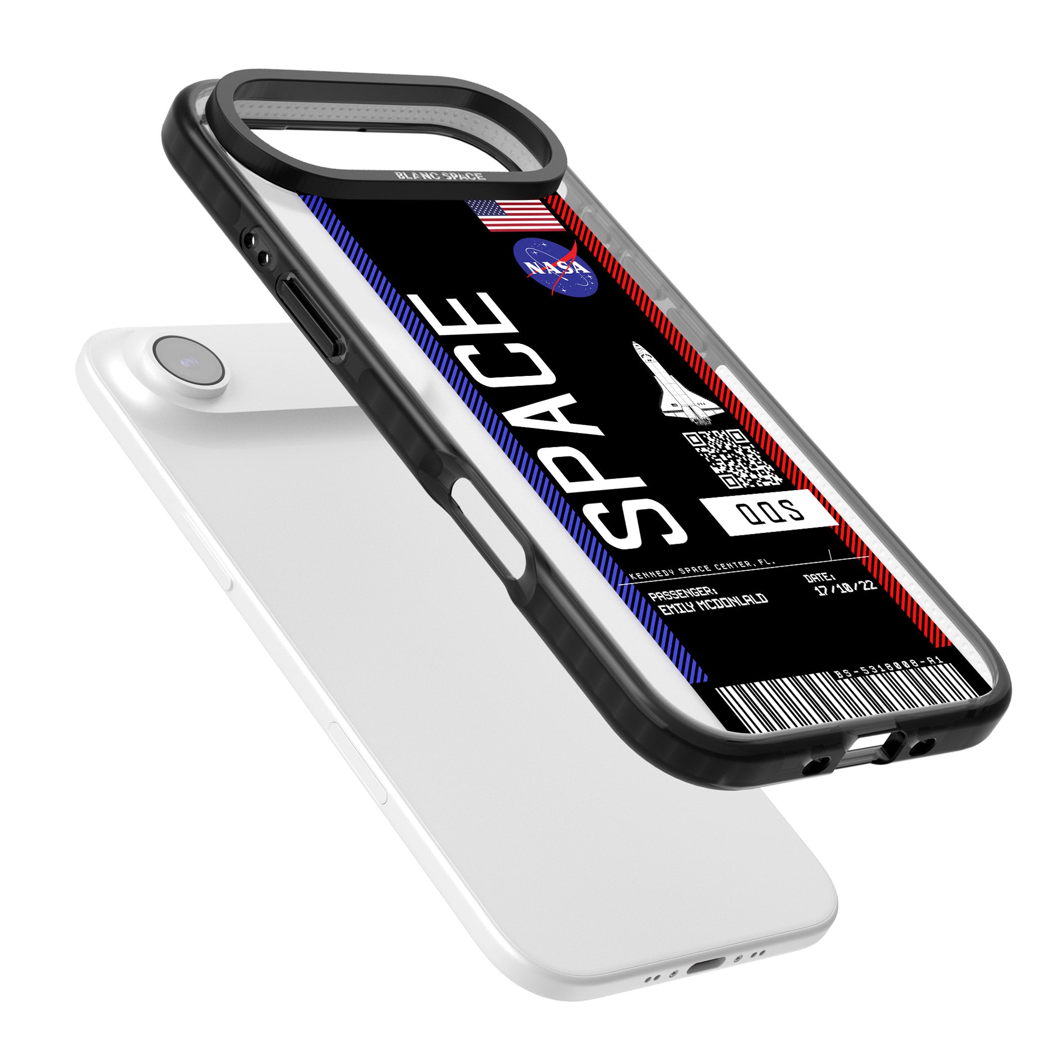 Personalised Nasa Boarding Pass (Dark) iPhone 17 Air Impact Black Phone Case Colours