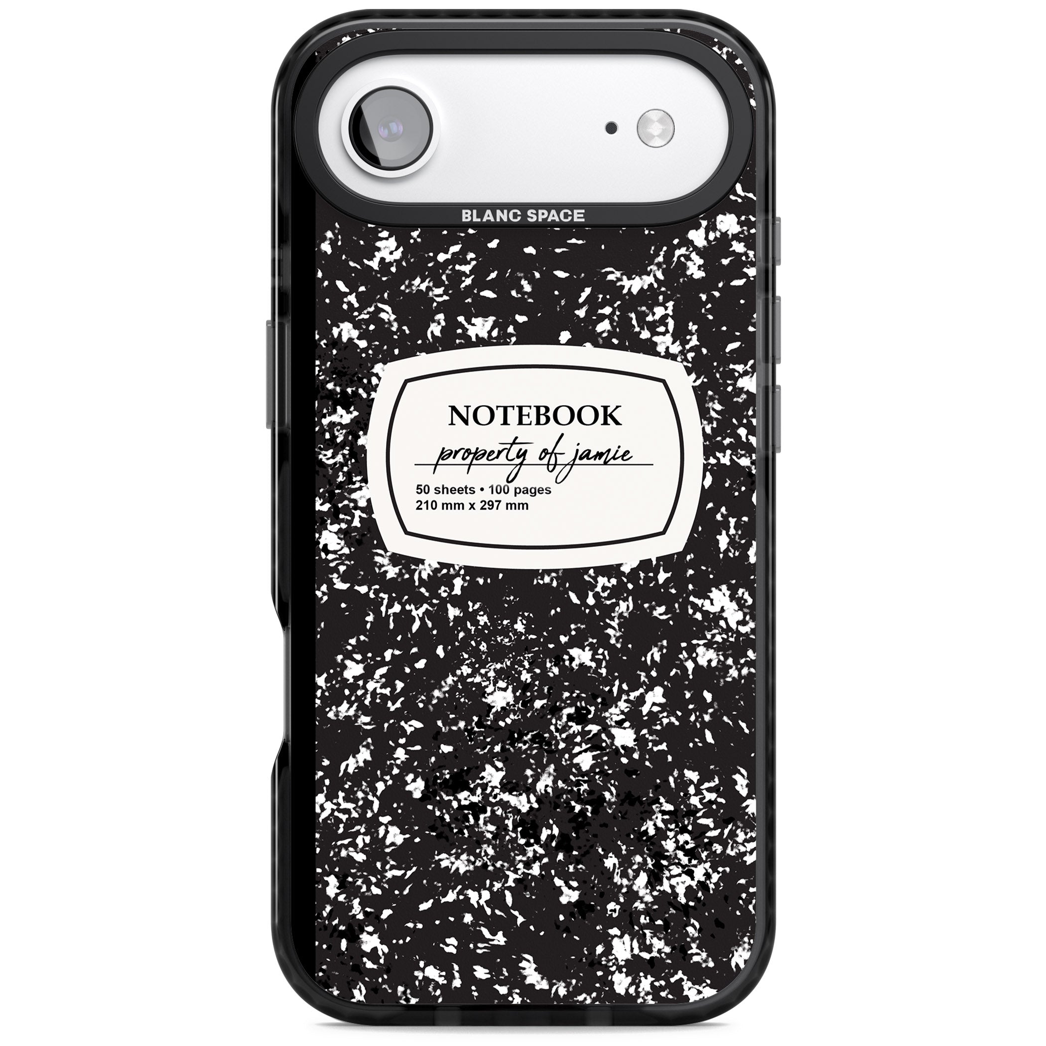 Personalised Classic Composition iPhone 17 Air Impact Black Phone Case