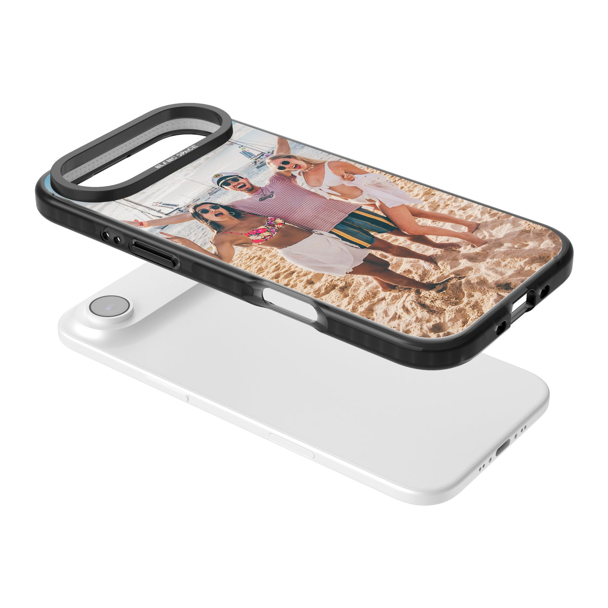 Personalised Photo iPhone Air Impact Black Phone Case angled