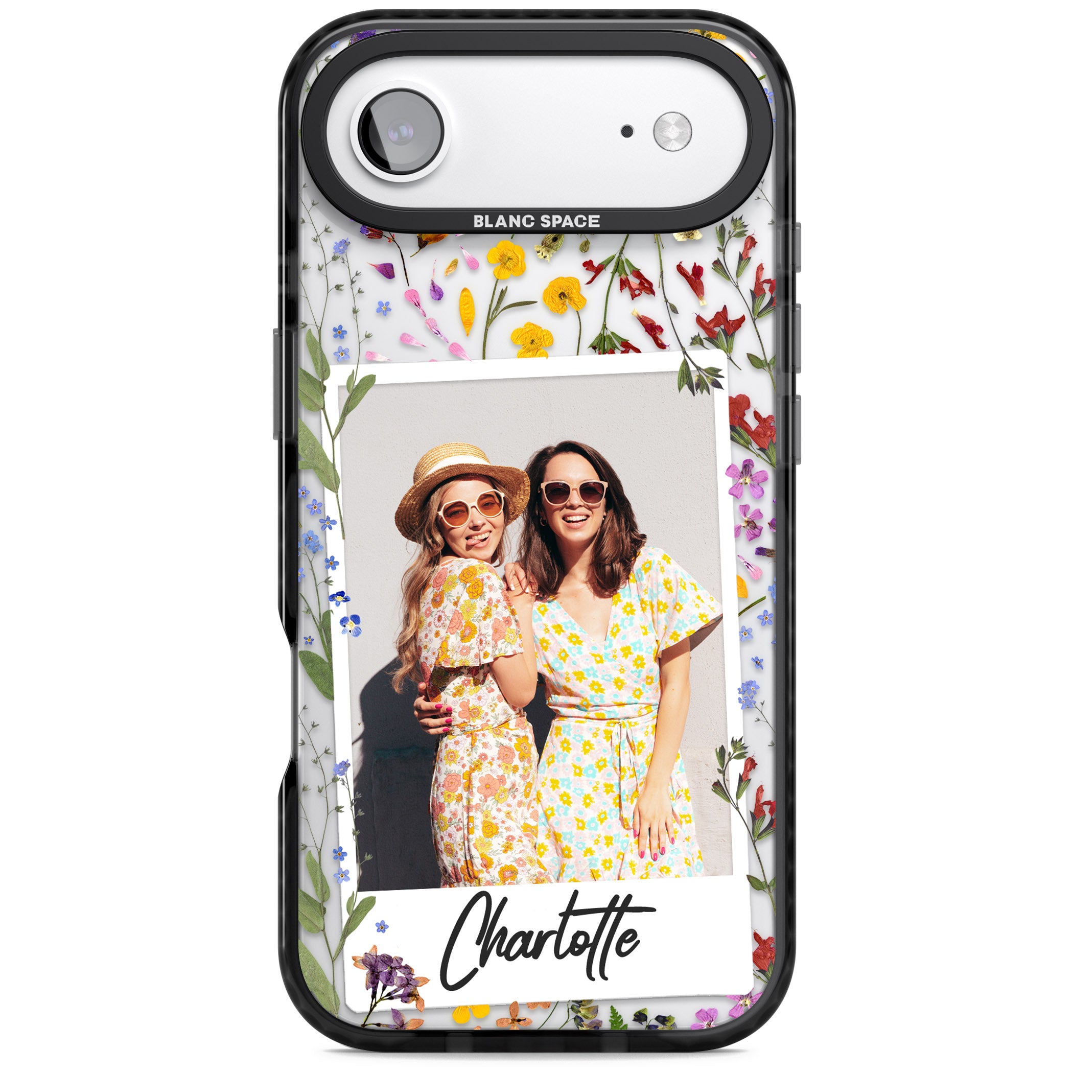 Personalised Wildflower Instant Photo iPhone 17 Air Impact Black Phone Case